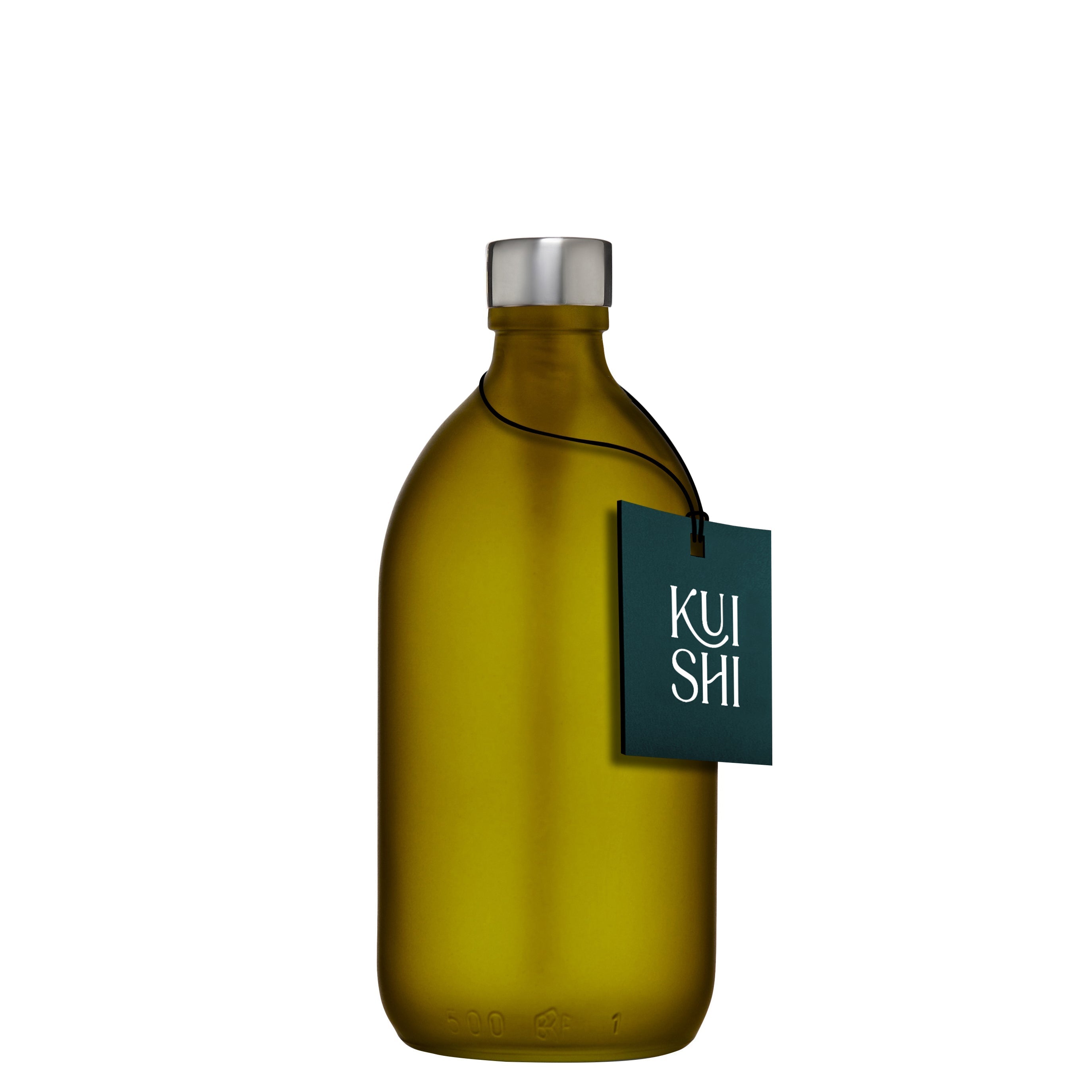 Green Glass Storage Bottle and Cap - REGN