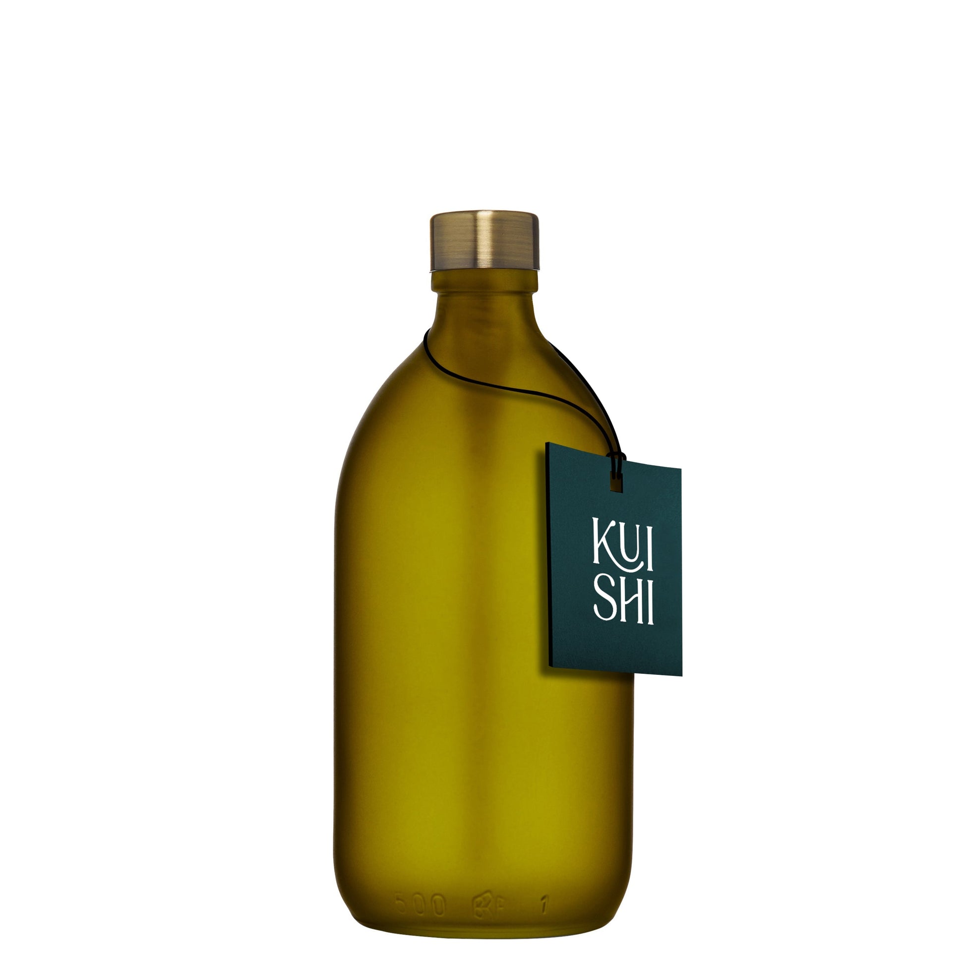 Green Glass Storage Bottle and Cap - REGN