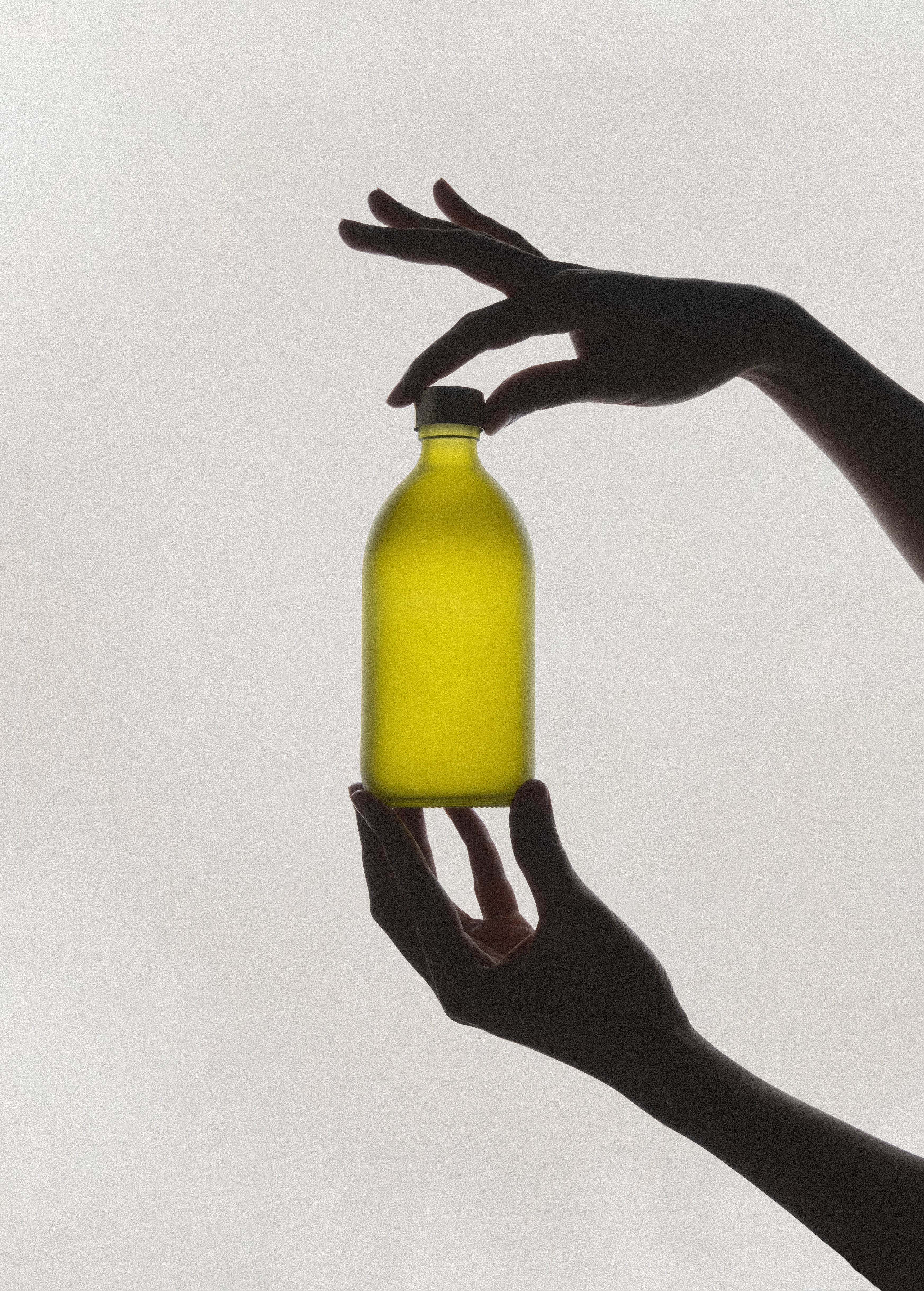 Green Glass Storage Bottle and Cap - REGN