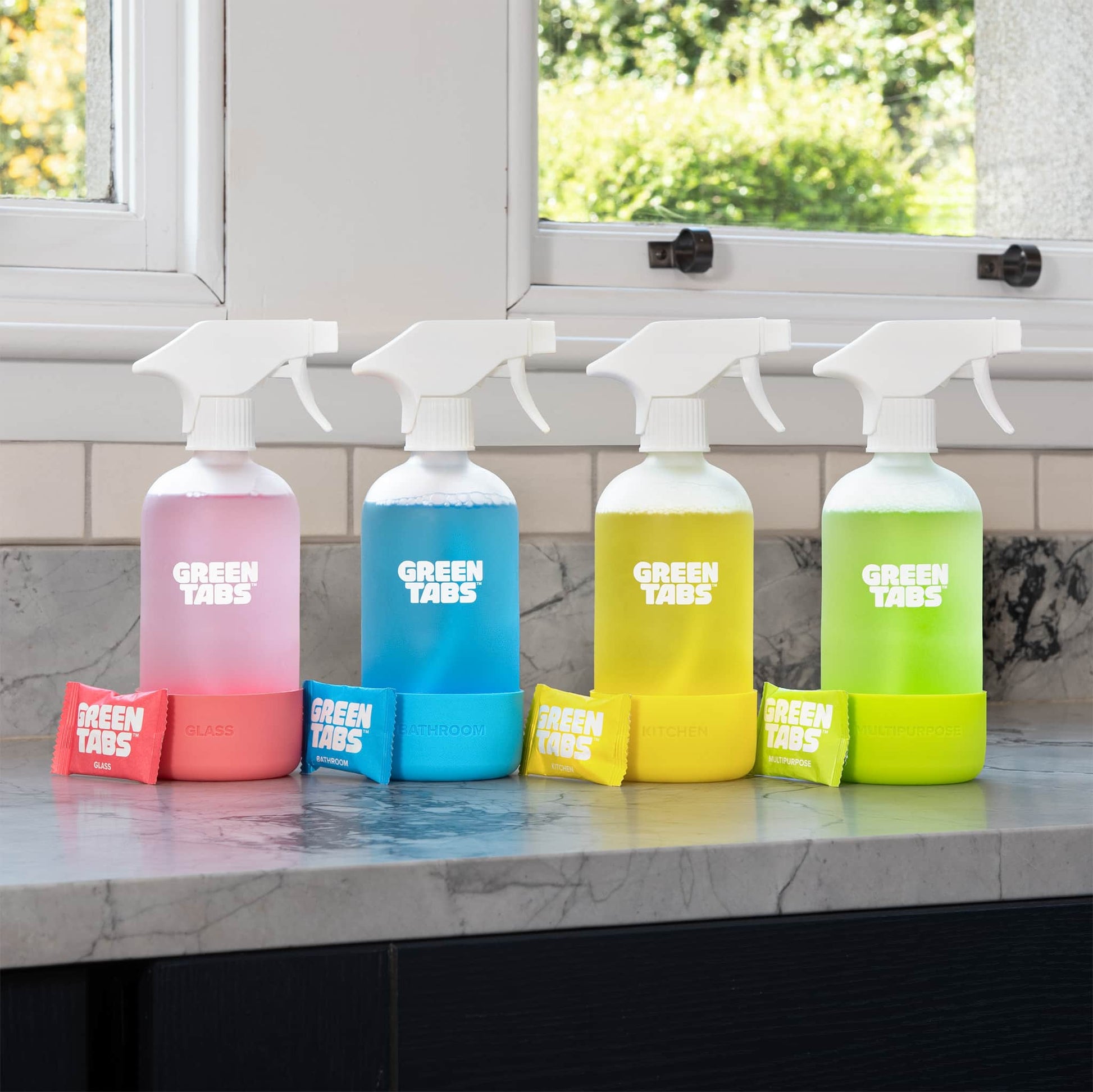 GreenTabs™ Cleaning Spray Refills – 8 Pack Plant - Powered, Plastic - Free & Eco - Friendly - REGN