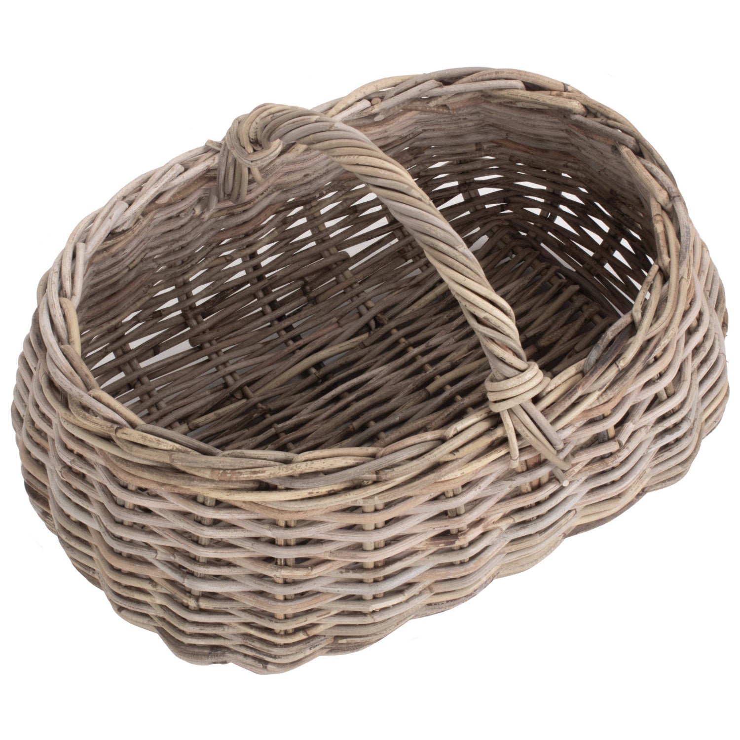Grey Rattan Market Basket - REGN
