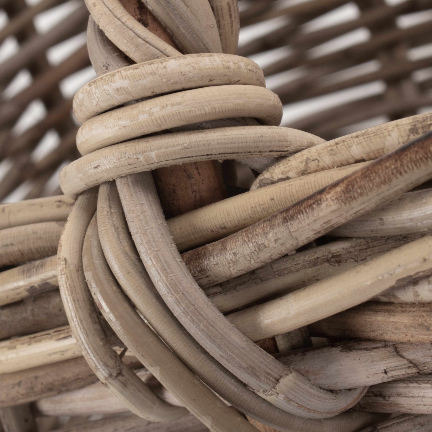 Grey Rattan Market Basket - REGN