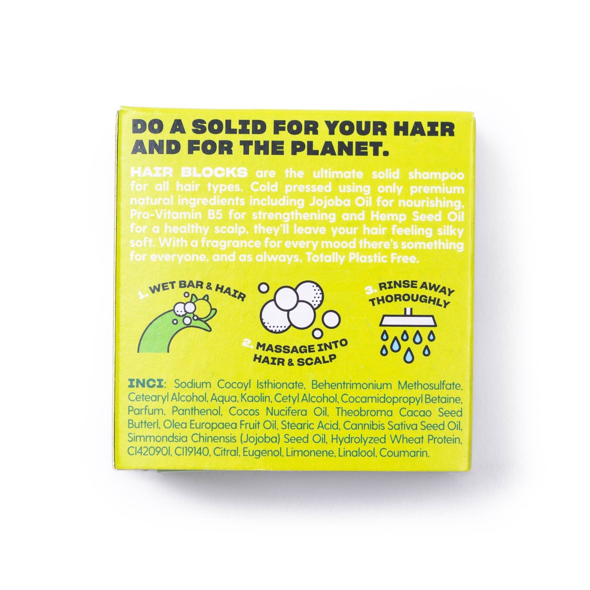 Hair Blocks Solid Shampoo Lime & Sandalwood - Plastic Free Vegan Shampoo Bars - REGN