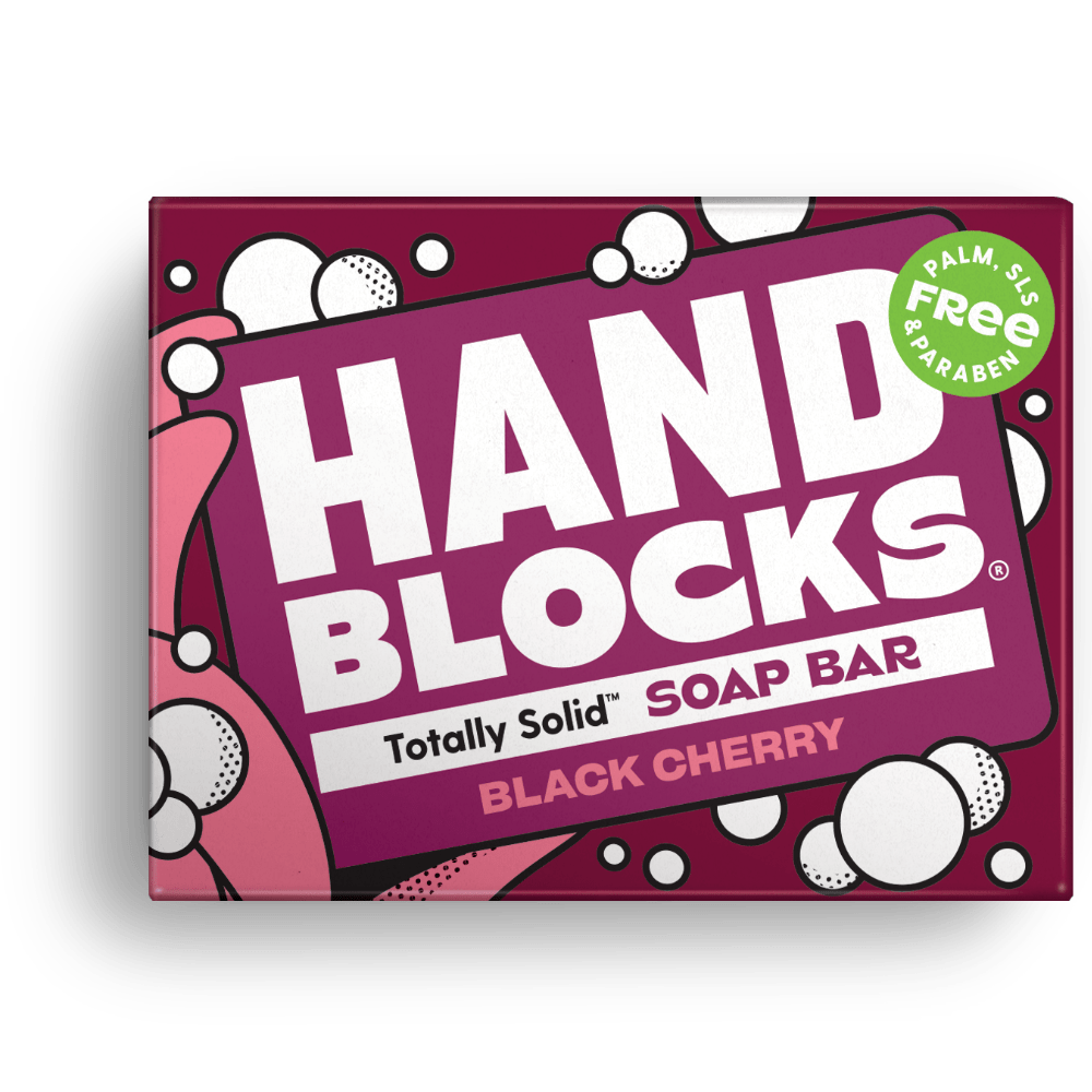 Hand Blocks Soap Black Cherry - Plastic Free Vegan Hand Soap Bars - REGN