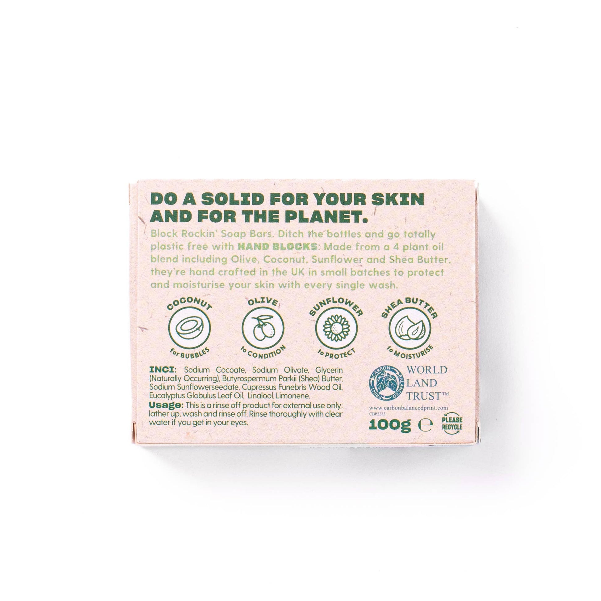 Hand Blocks Soap Cedarwood & Eucalyptus - Plastic Free Vegan Hand Soap Bars - REGN