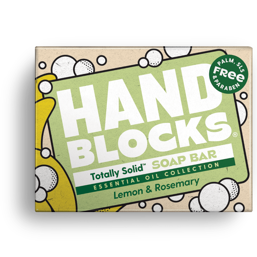 Hand Blocks Soap Lemon & Rosemary - Plastic Free Vegan Hand Soap Bars - REGN