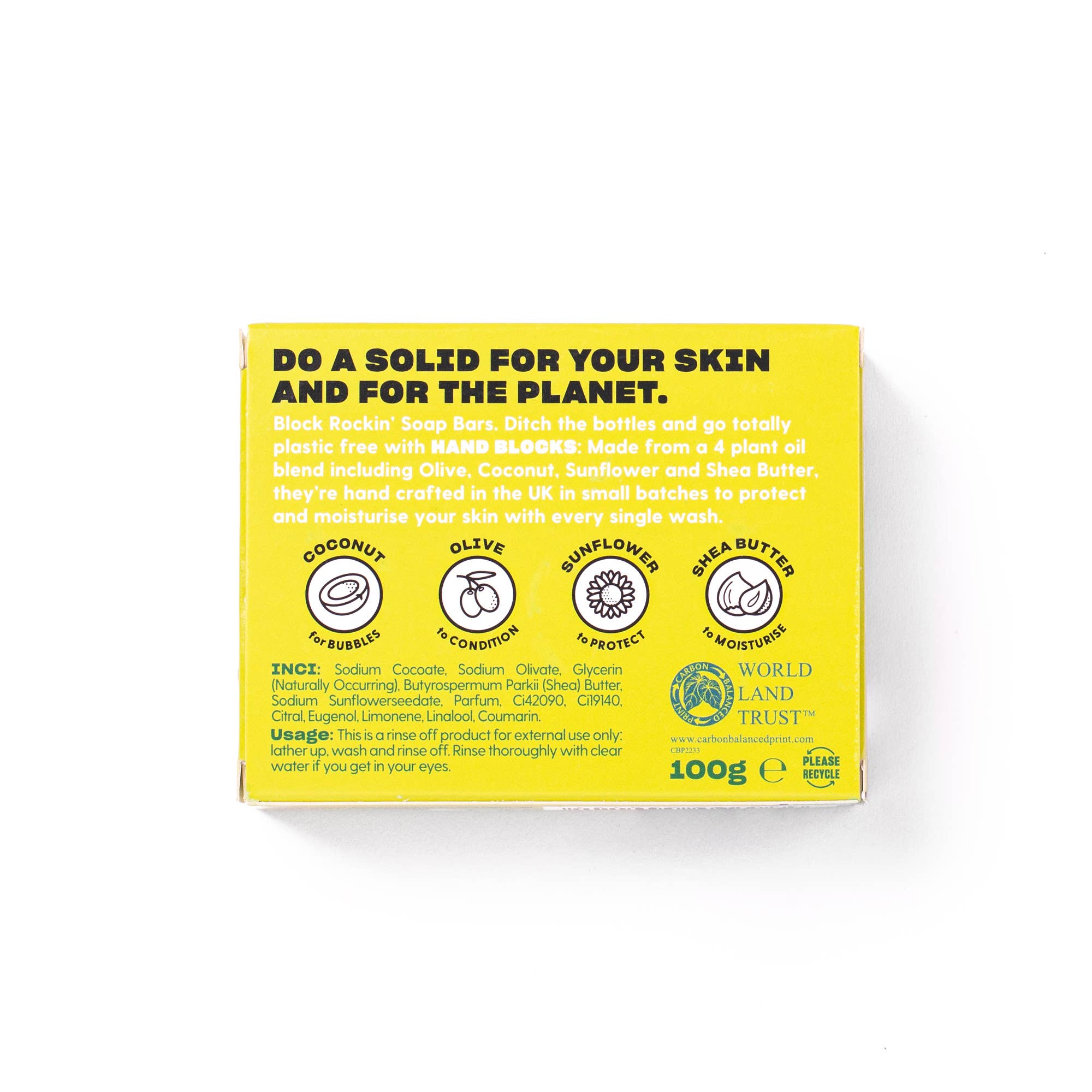 Hand Blocks Soap Lime & Sandawlwood - Plastic Free Vegan Hand Soap Bars - REGN