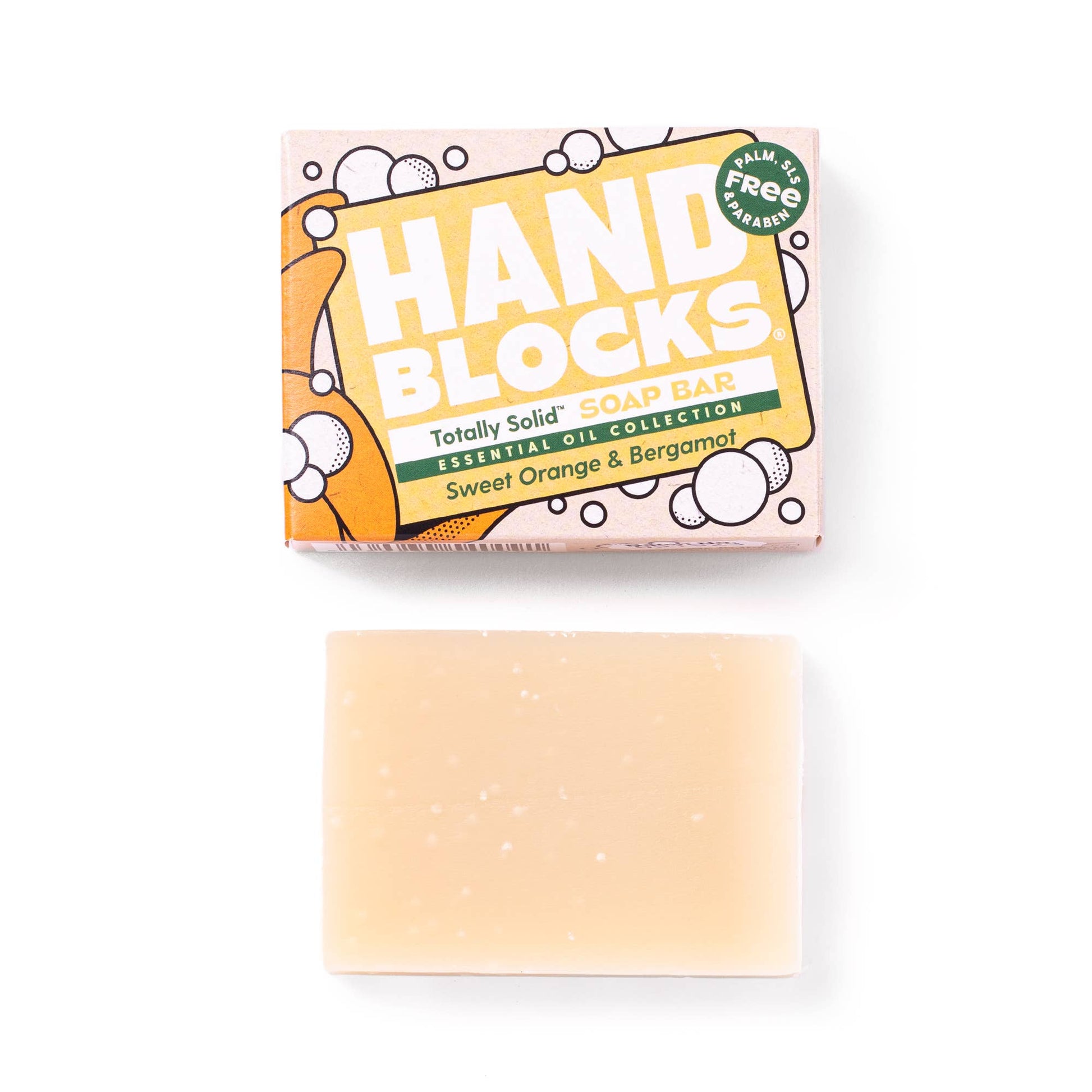 Hand Blocks Soap Sweet Orange & Bergamot - Plastic Free Vegan Hand Soap Bars - REGN