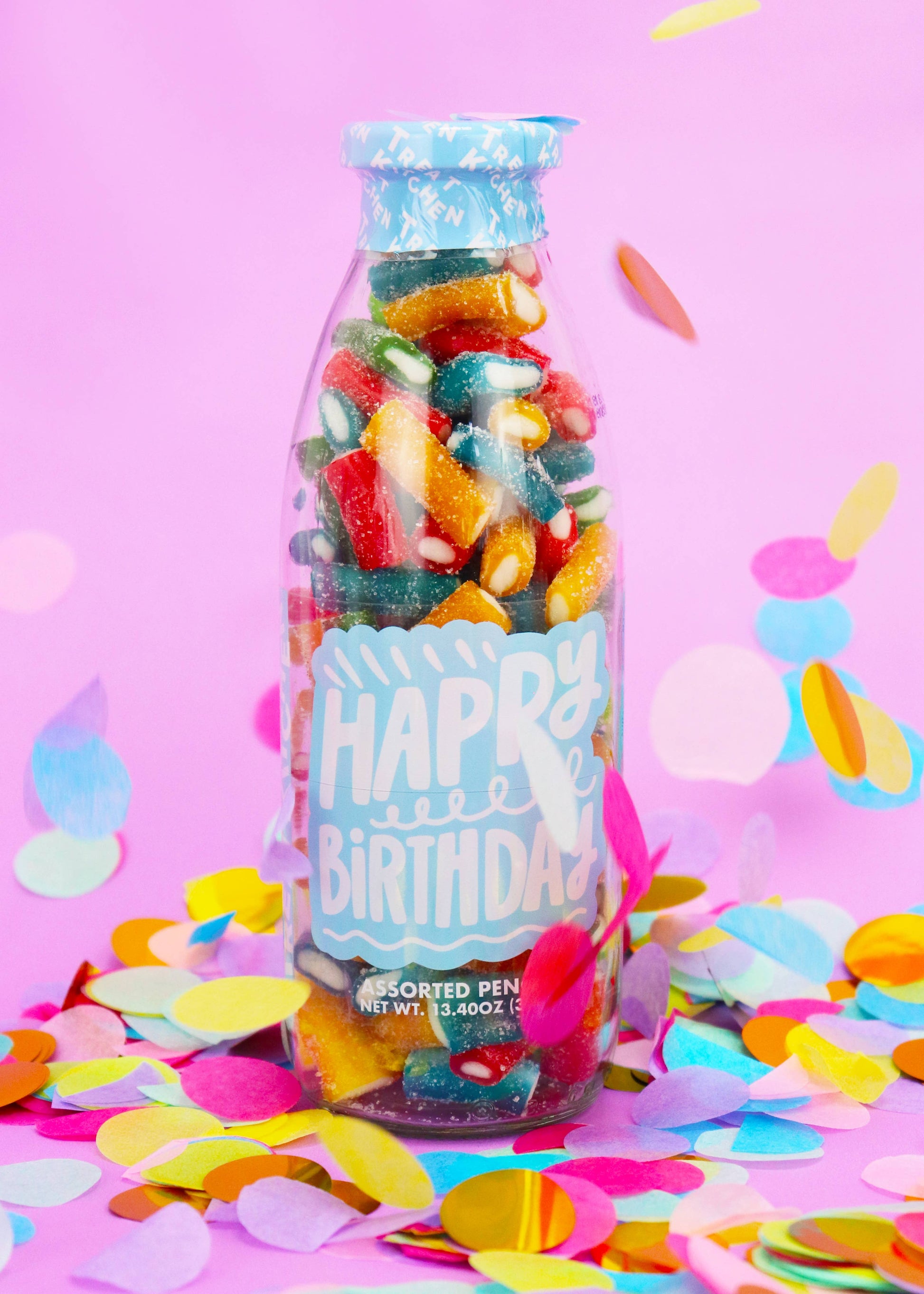 Happy Birthday Assorted Fruit Flavour Fizzy Gummy Pencils – 350g - REGN