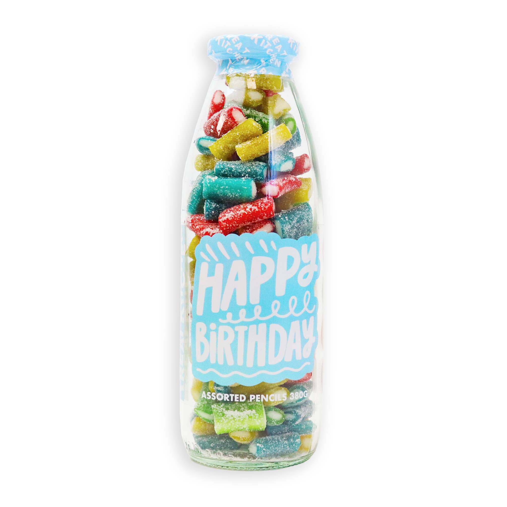 Happy Birthday Assorted Fruit Flavour Fizzy Gummy Pencils – 350g - REGN