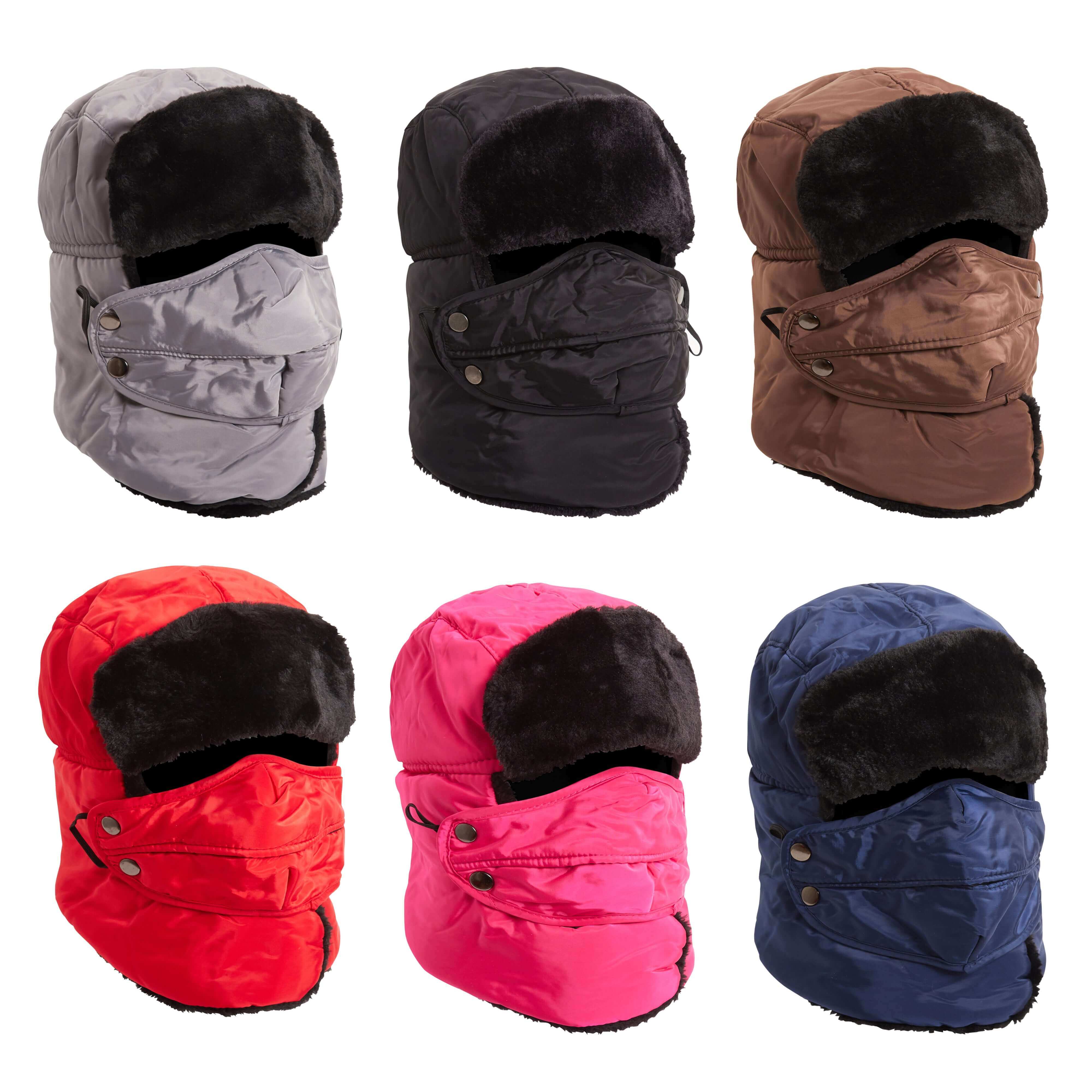 Heatwave Thermalwear 3 In 1 Trapper Hat With Removable Face Cover Fur Lined Showerproof - REGN