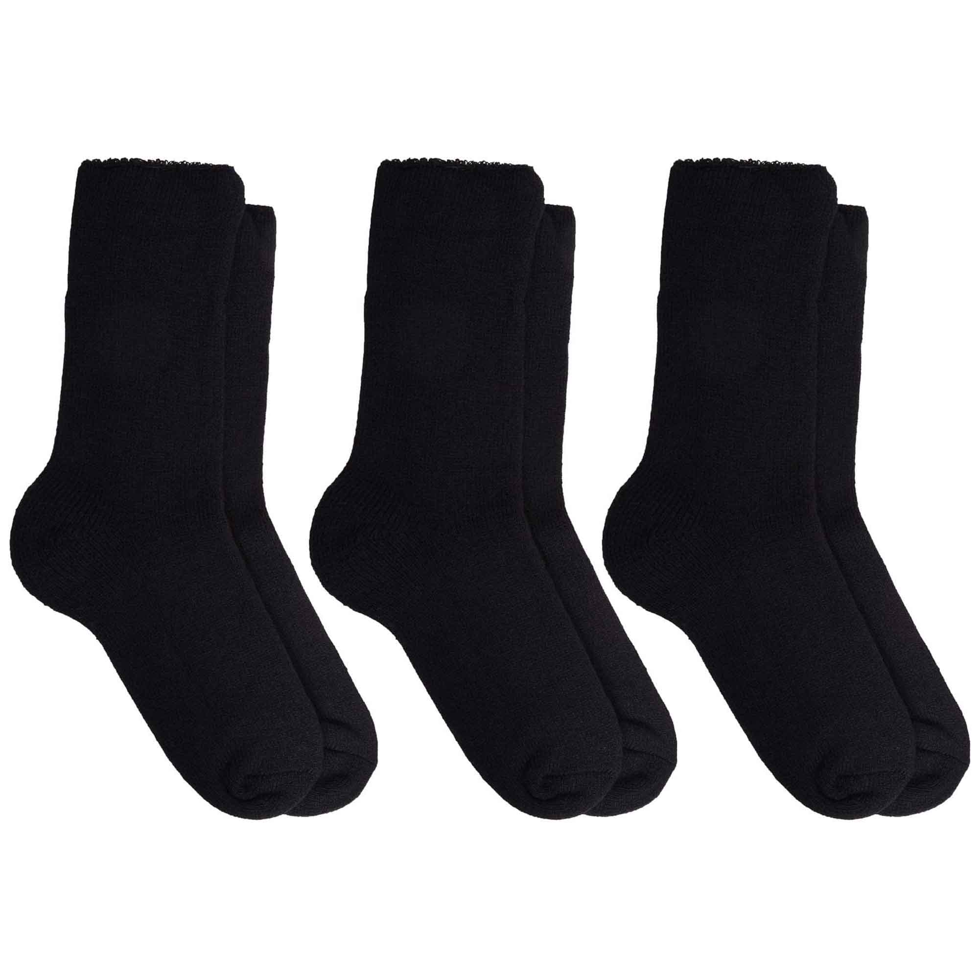 Heatwave Thermalwear Mens Thermal Boot Socks Pack Of 3 UK Sizes 6-11 Heavy Duty Brushed Base Layer Warmth - REGN