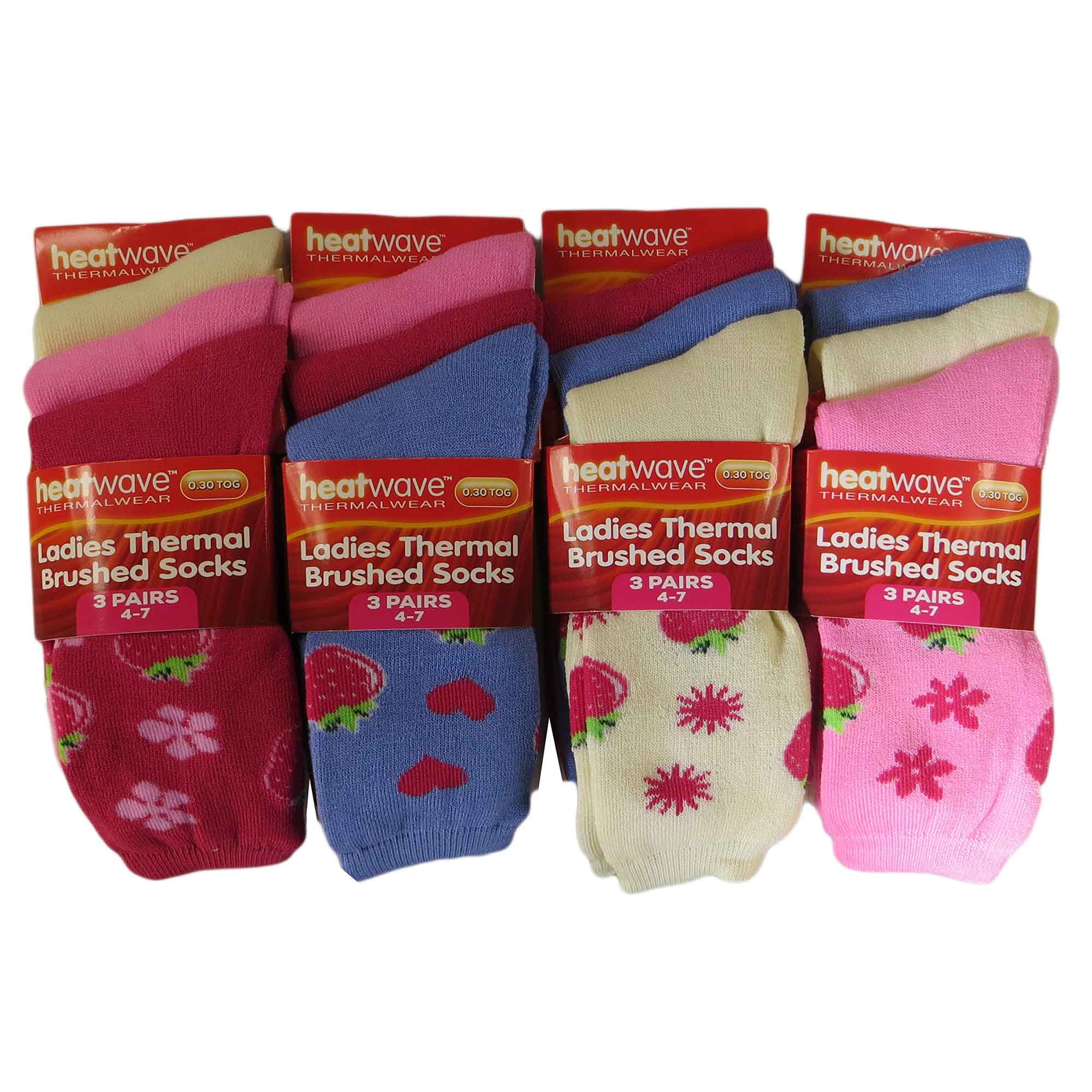 Heatwave Thermalwear Womens Thermal Socks 12 Pack 2.3 Tog Extra Warm Work Boots Outdoor - REGN