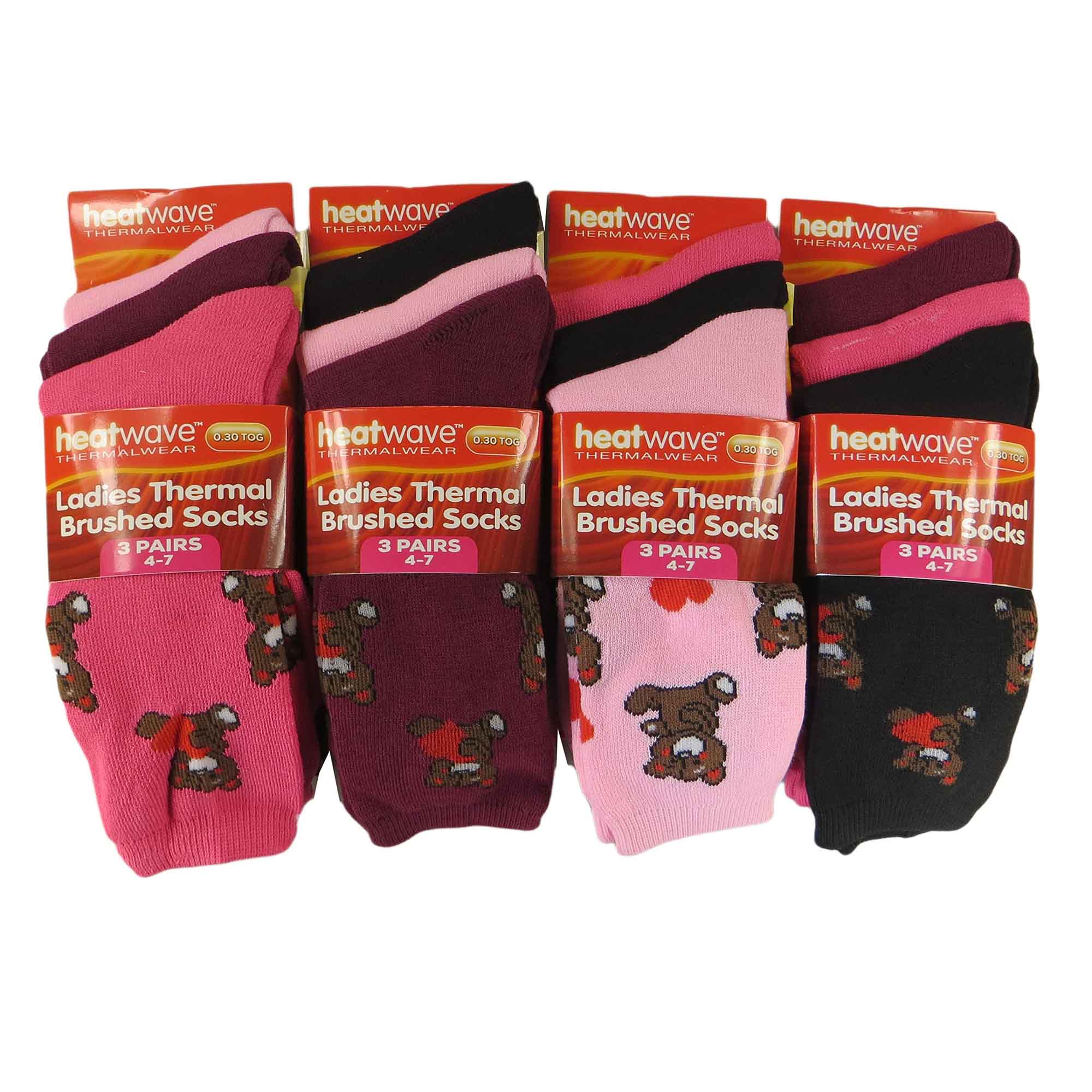 Heatwave Thermalwear Womens Thermal Socks 12 Pack 2.3 Tog Extra Warm Work Boots Outdoor - REGN