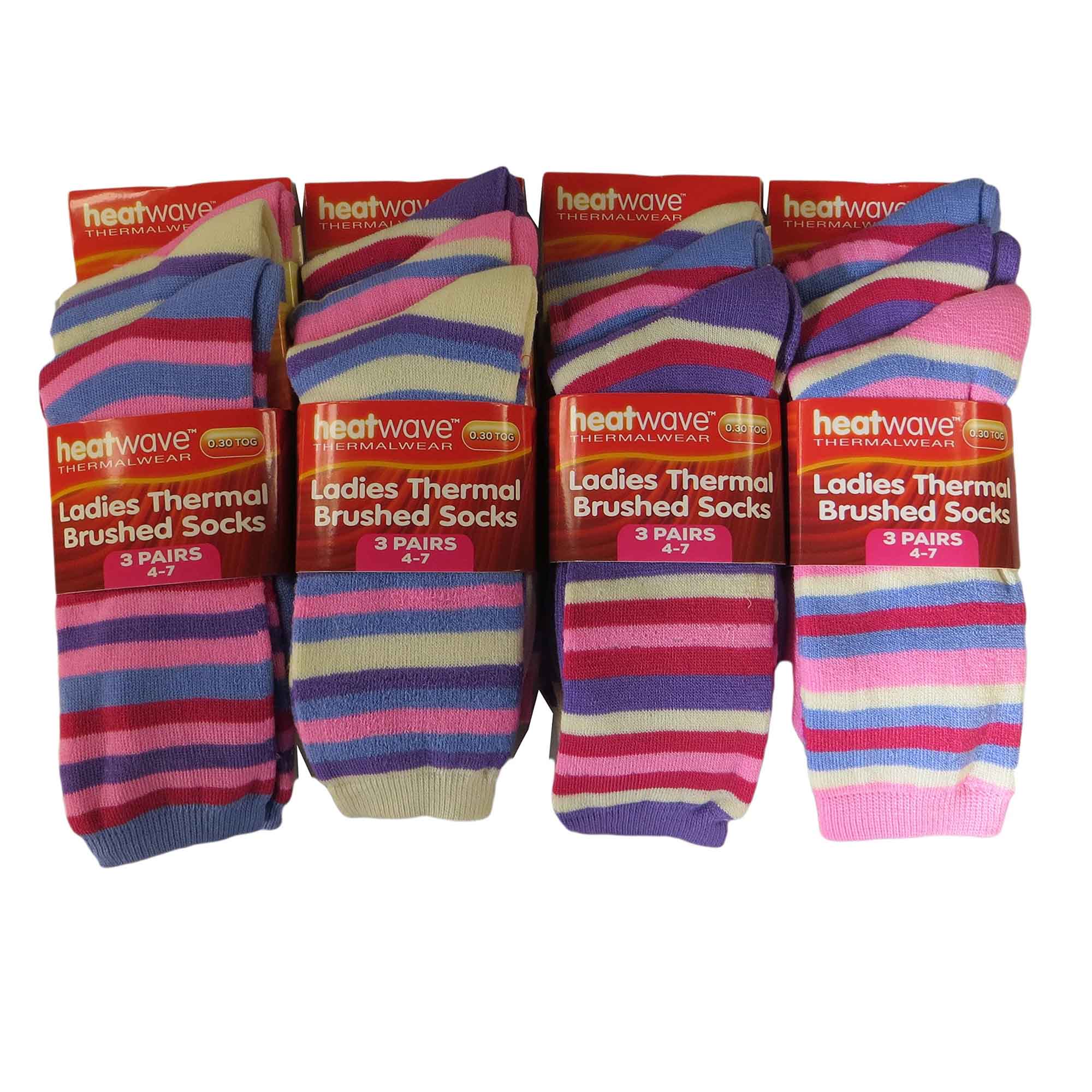 Heatwave Thermalwear Womens Thermal Socks 12 Pack 2.3 Tog Extra Warm Work Boots Outdoor - REGN