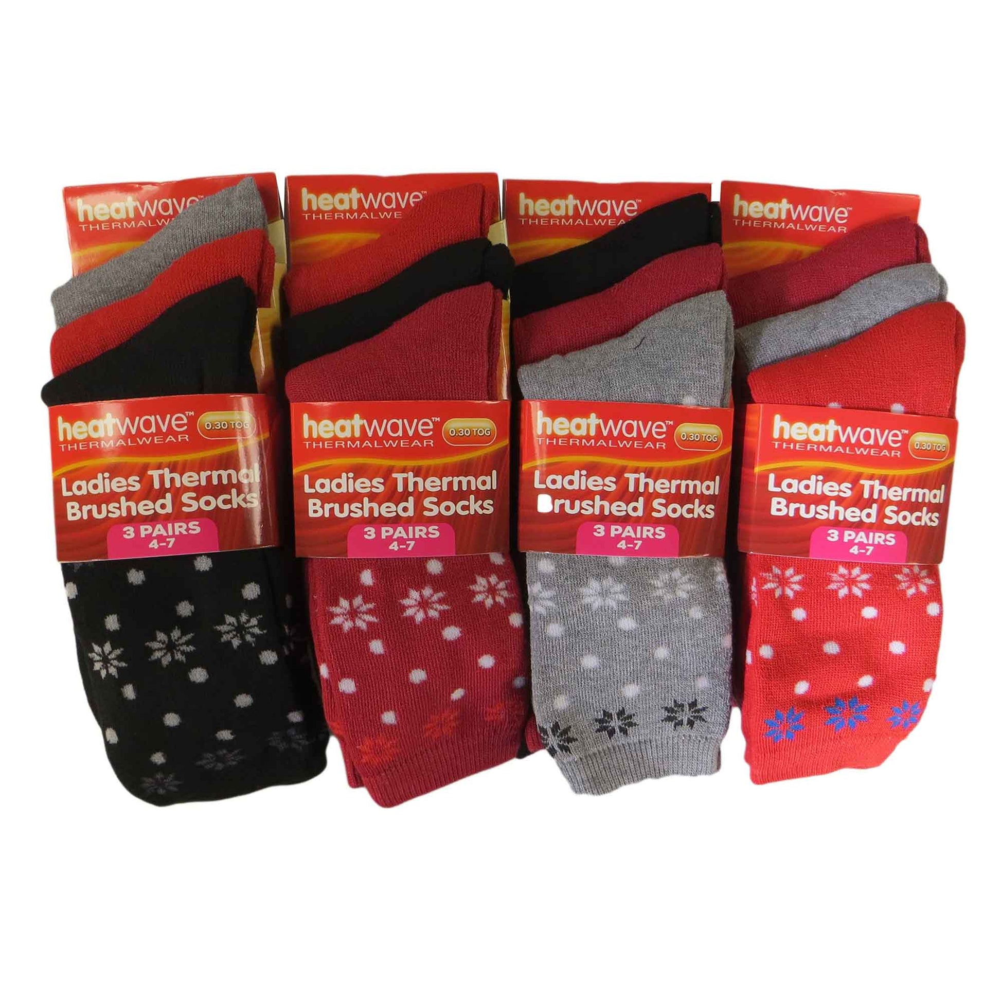 Heatwave Thermalwear Womens Thermal Socks 12 Pack 2.3 Tog Extra Warm Work Boots Outdoor - REGN