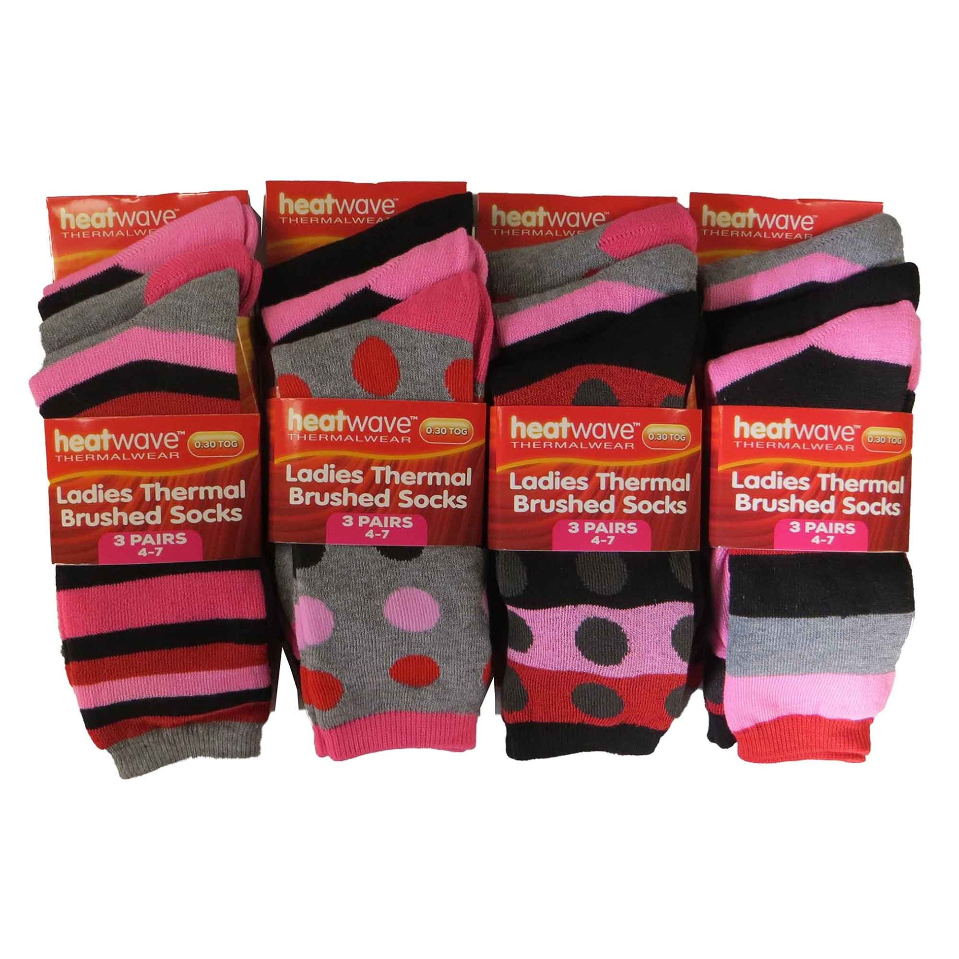 Heatwave Thermalwear Womens Thermal Socks 12 Pack 2.3 Tog Extra Warm Work Boots Outdoor - REGN