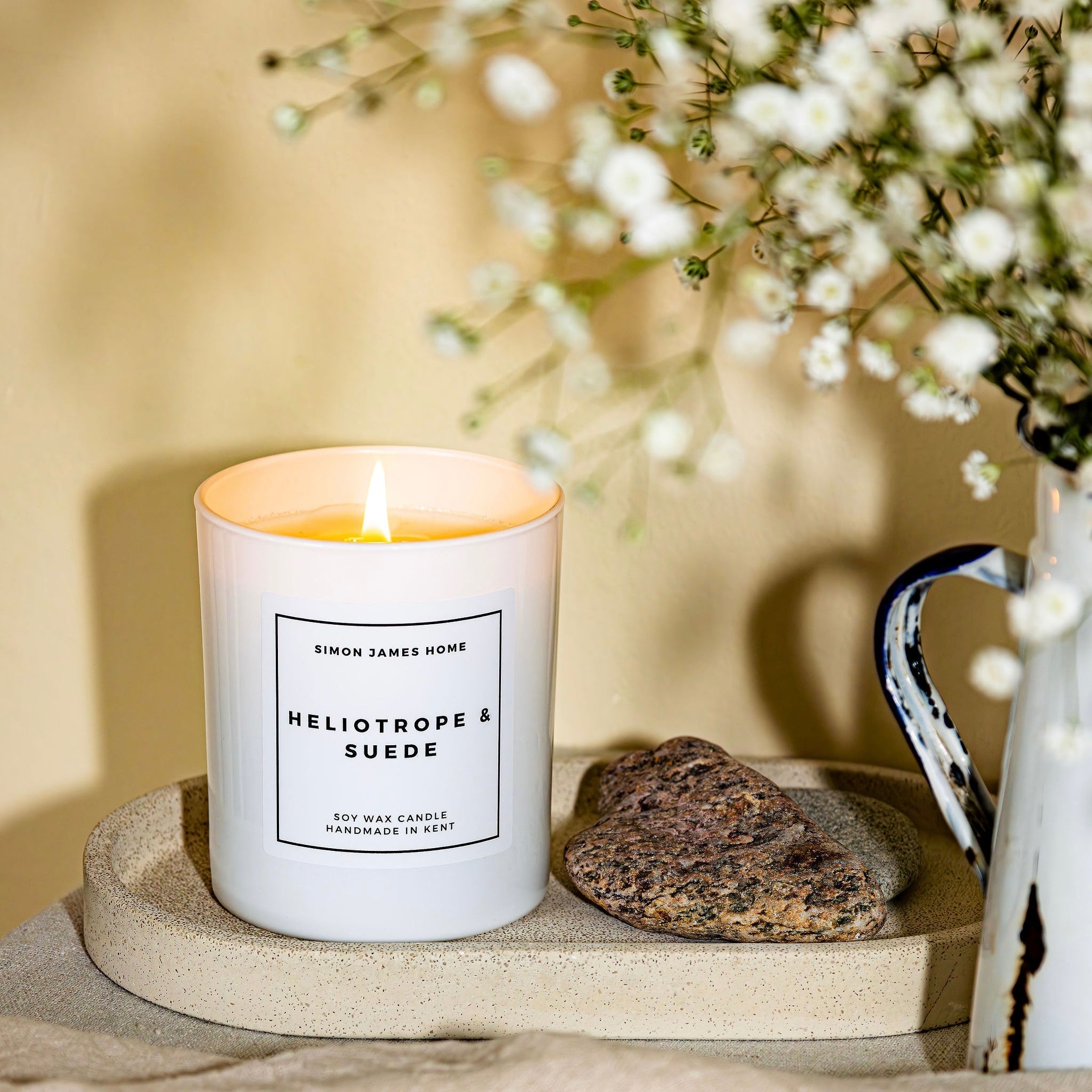 Heliotrope & Suede Candle - Luxury Soy Wax - REGN