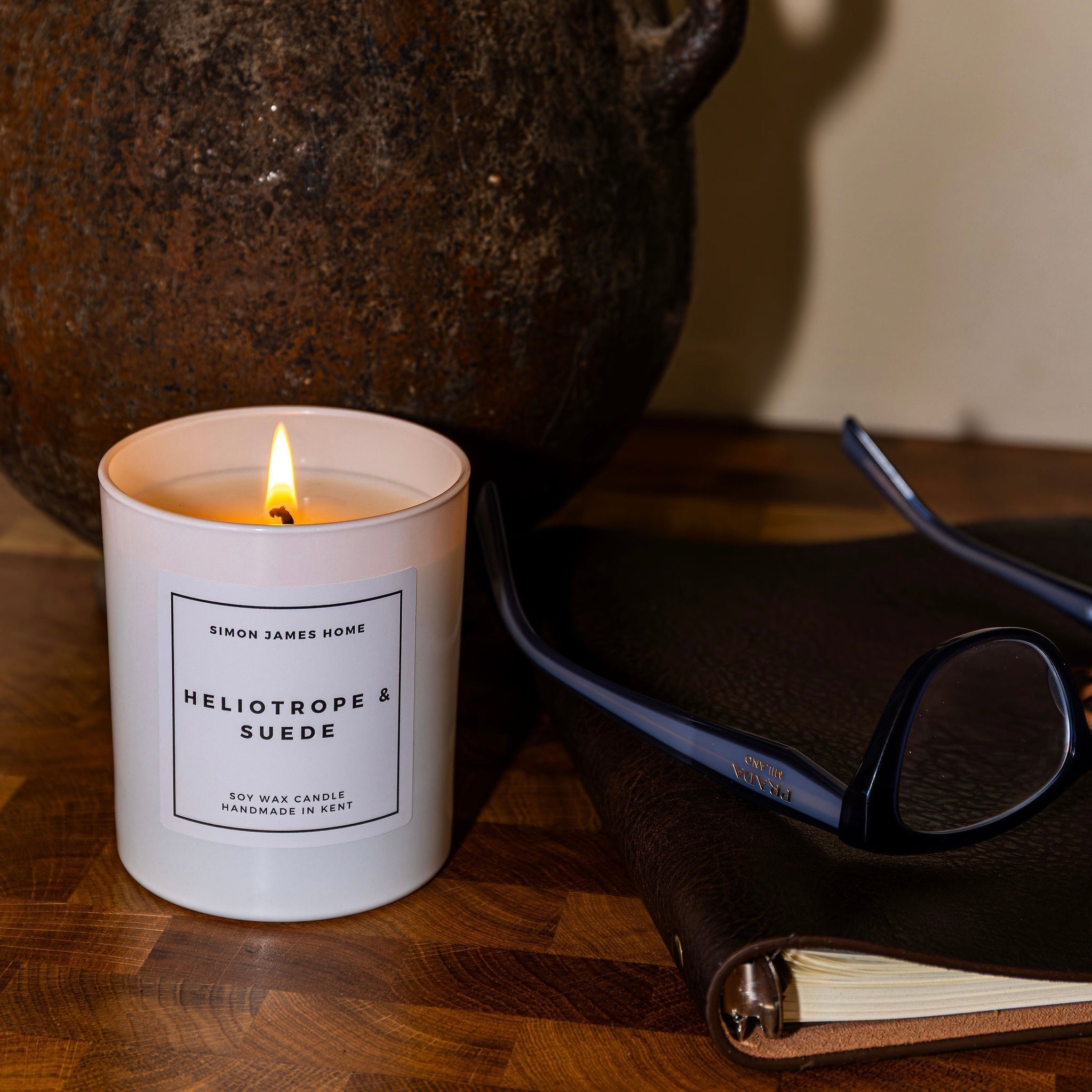 Heliotrope & Suede Candle - Luxury Soy Wax - REGN