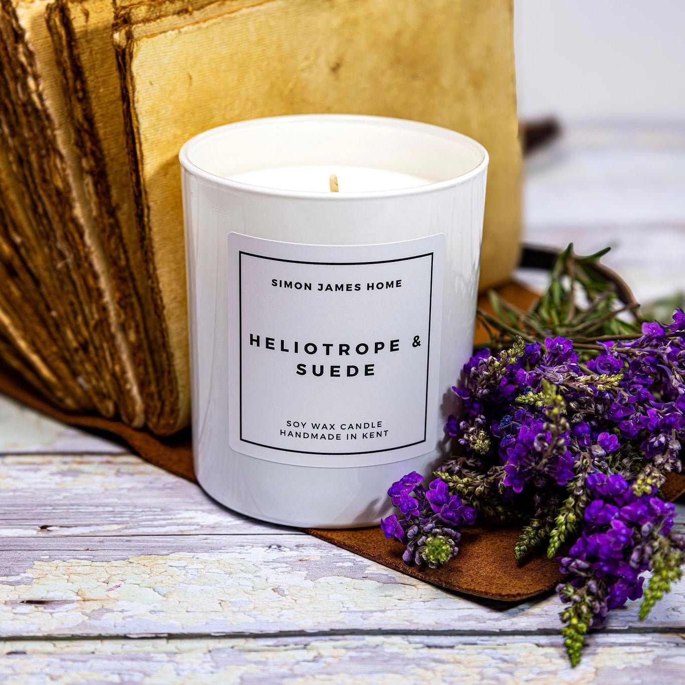 Heliotrope & Suede Candle - Luxury Soy Wax - REGN