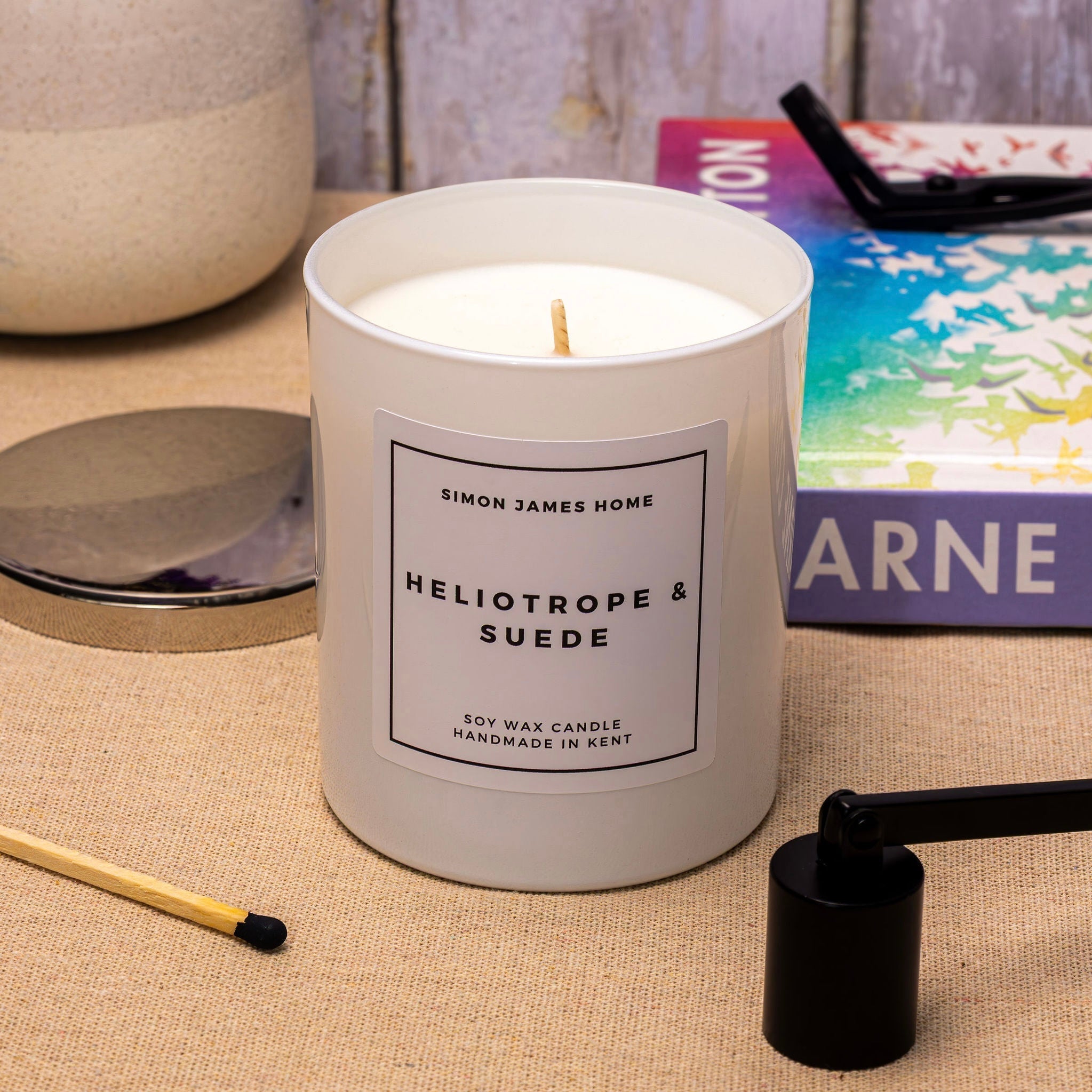 Heliotrope & Suede Candle - Luxury Soy Wax - REGN