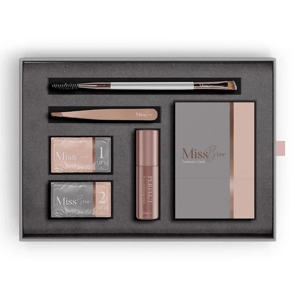 Home Brow Lamination Gift Set with Tools and Brow Care Serum - Miss Brow Kit - REGN