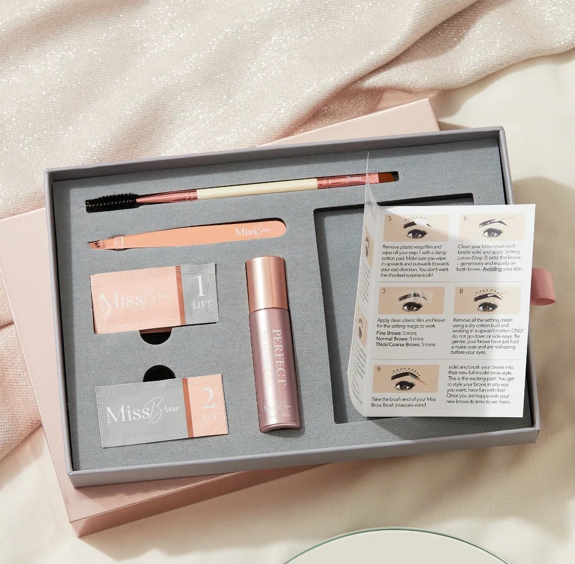 Home Brow Lamination Gift Set with Tools and Brow Care Serum - Miss Brow Kit - REGN