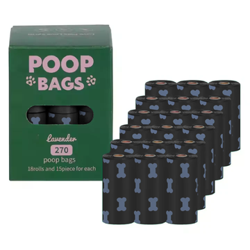 Eco-Friendly Lavender-Scented Dog Waste Bags - 270 Bags