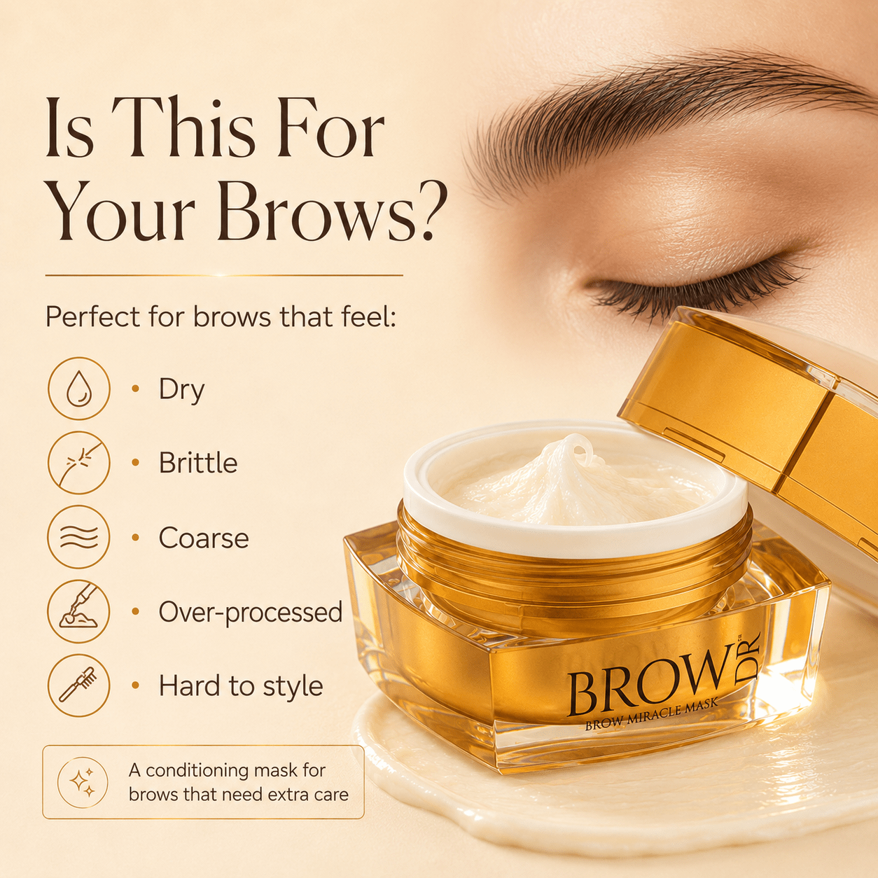 Intensive Moisture and Brow Hair Restoration Mask - London Brow Doctor - REGN