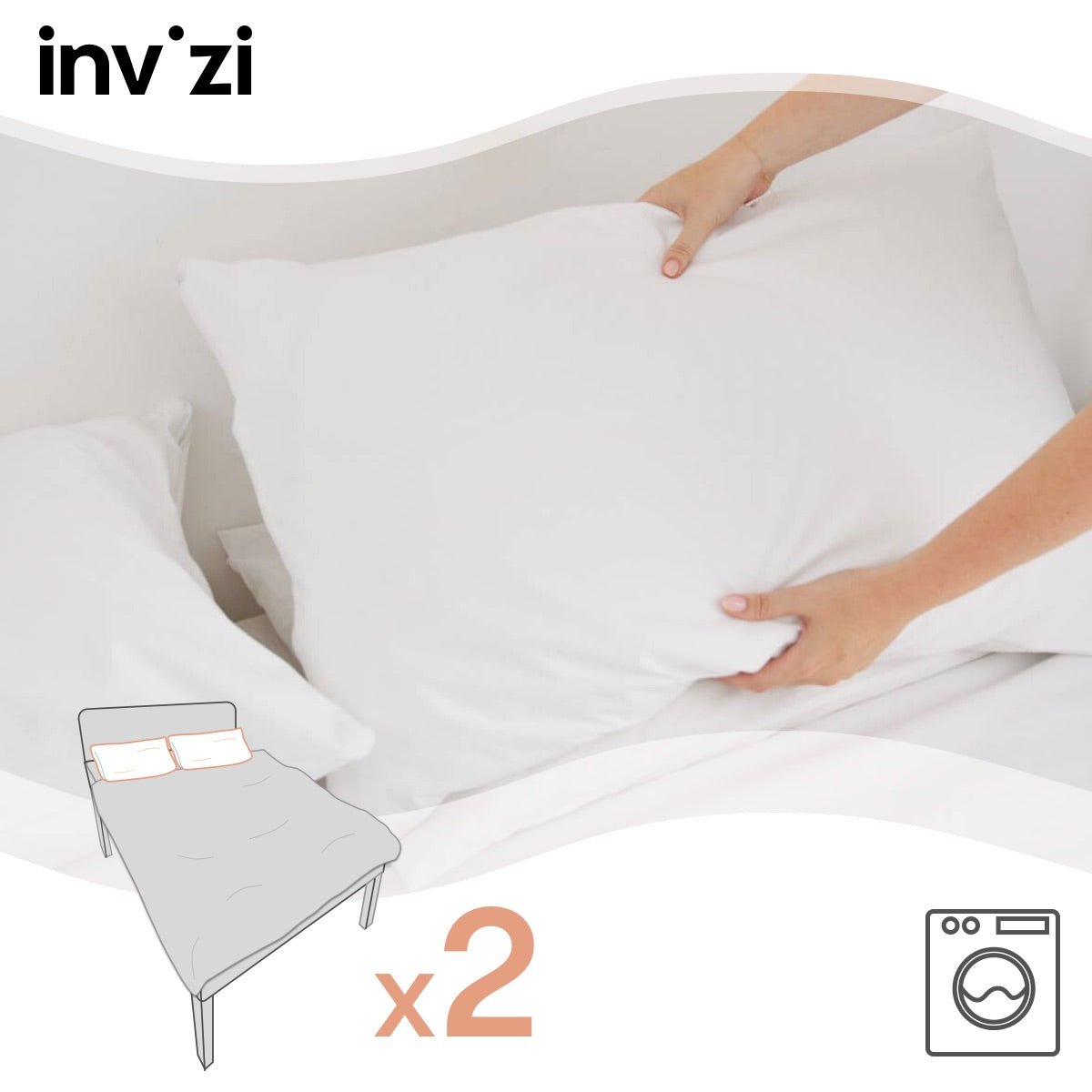 Invizi Waterproof Pillow Cases - Twin Pack - REGN