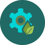 cog with leaves