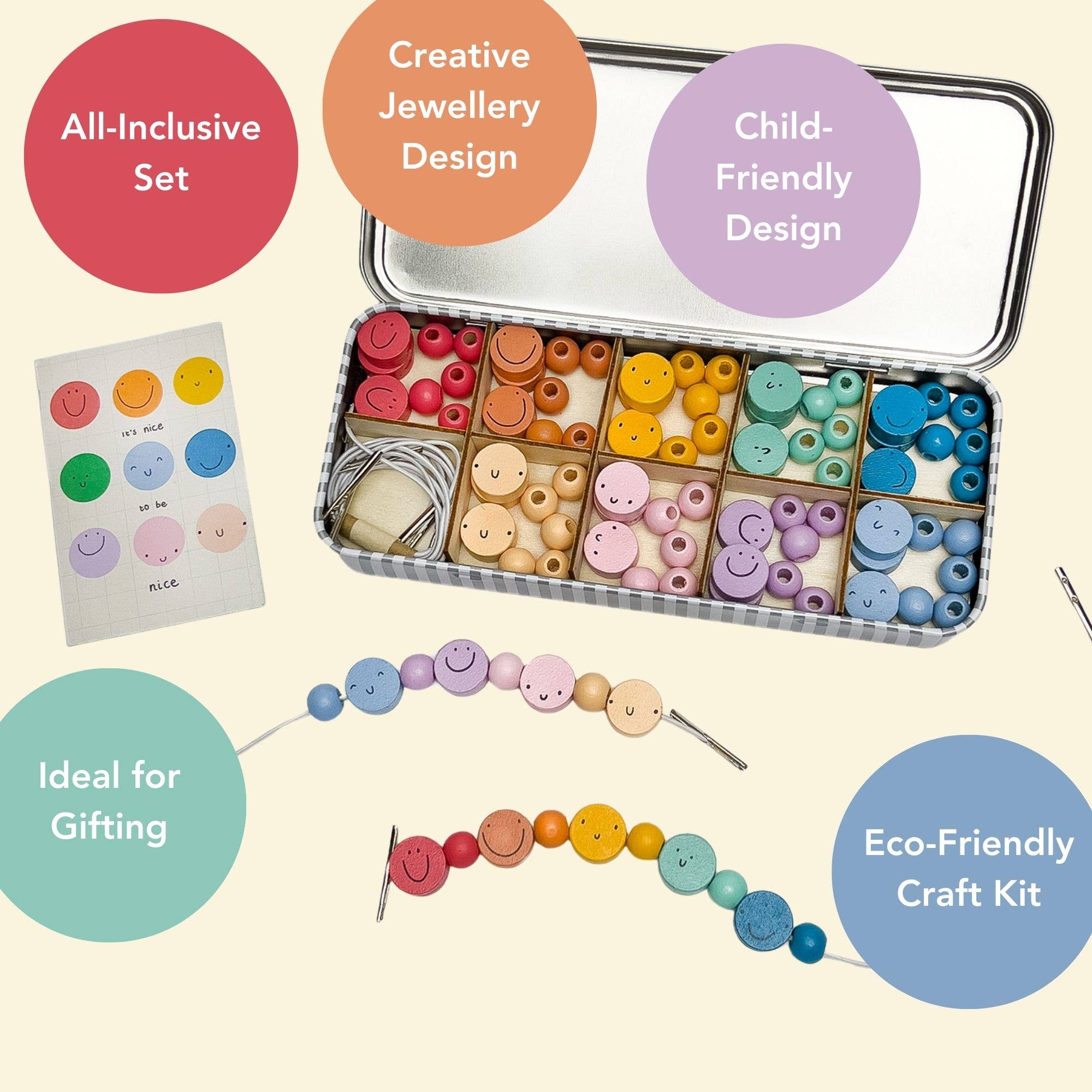 It’s Nice To Be Nice Bracelet Beading Gift Kit for Children - REGN
