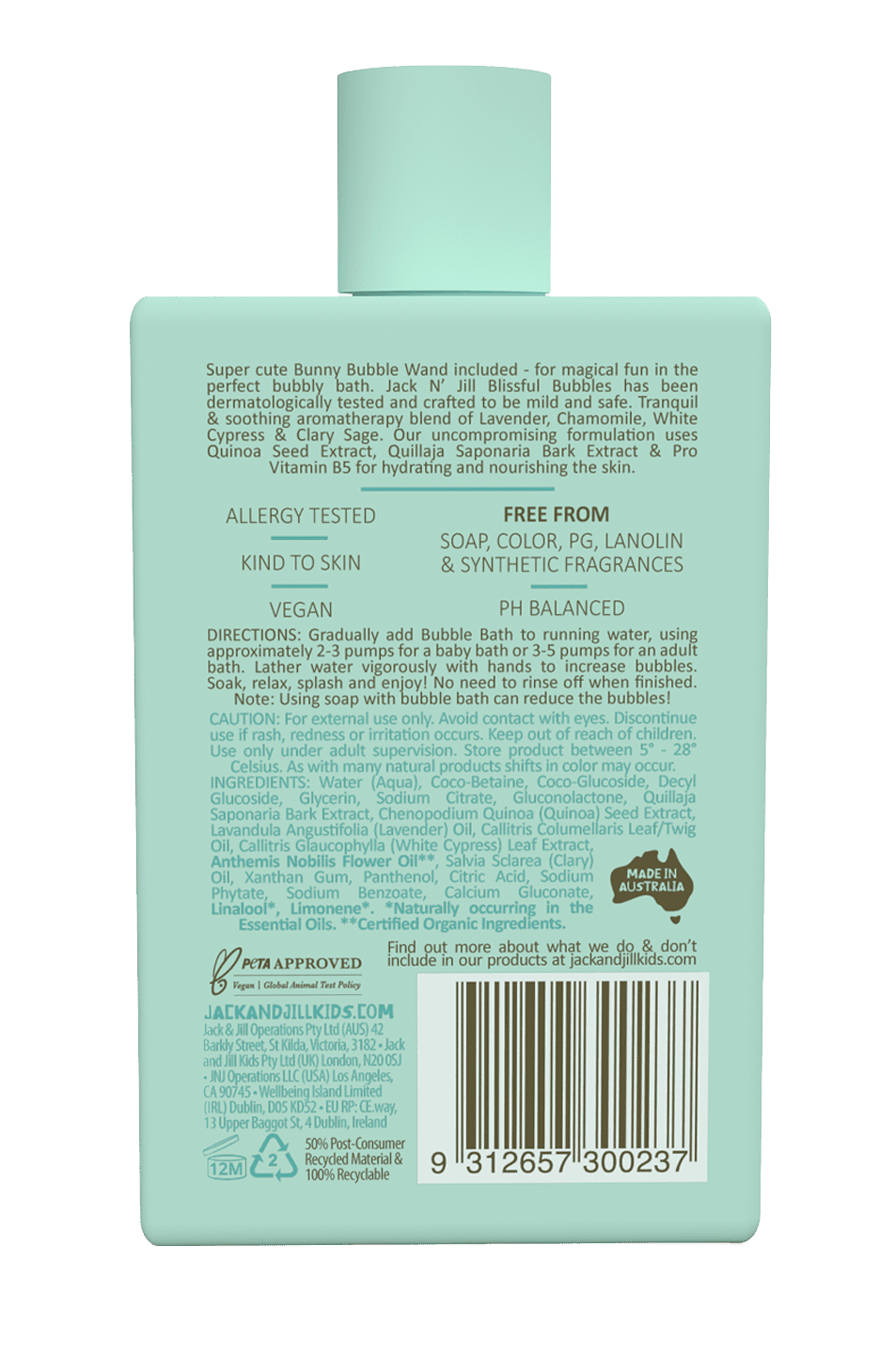 Jack N’ Jill Kids Blissful Bubbles Bubble Bath with Wand – 300ml - REGN