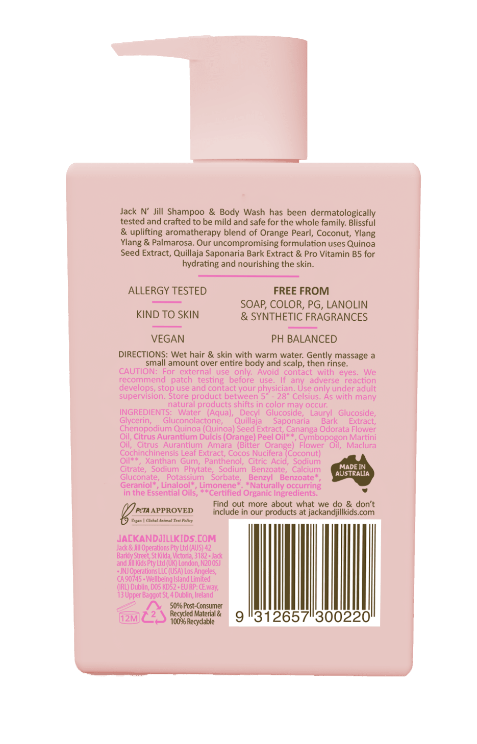 Jack N’ Jill Kids Shampoo & Body Wash - 300ml - REGN