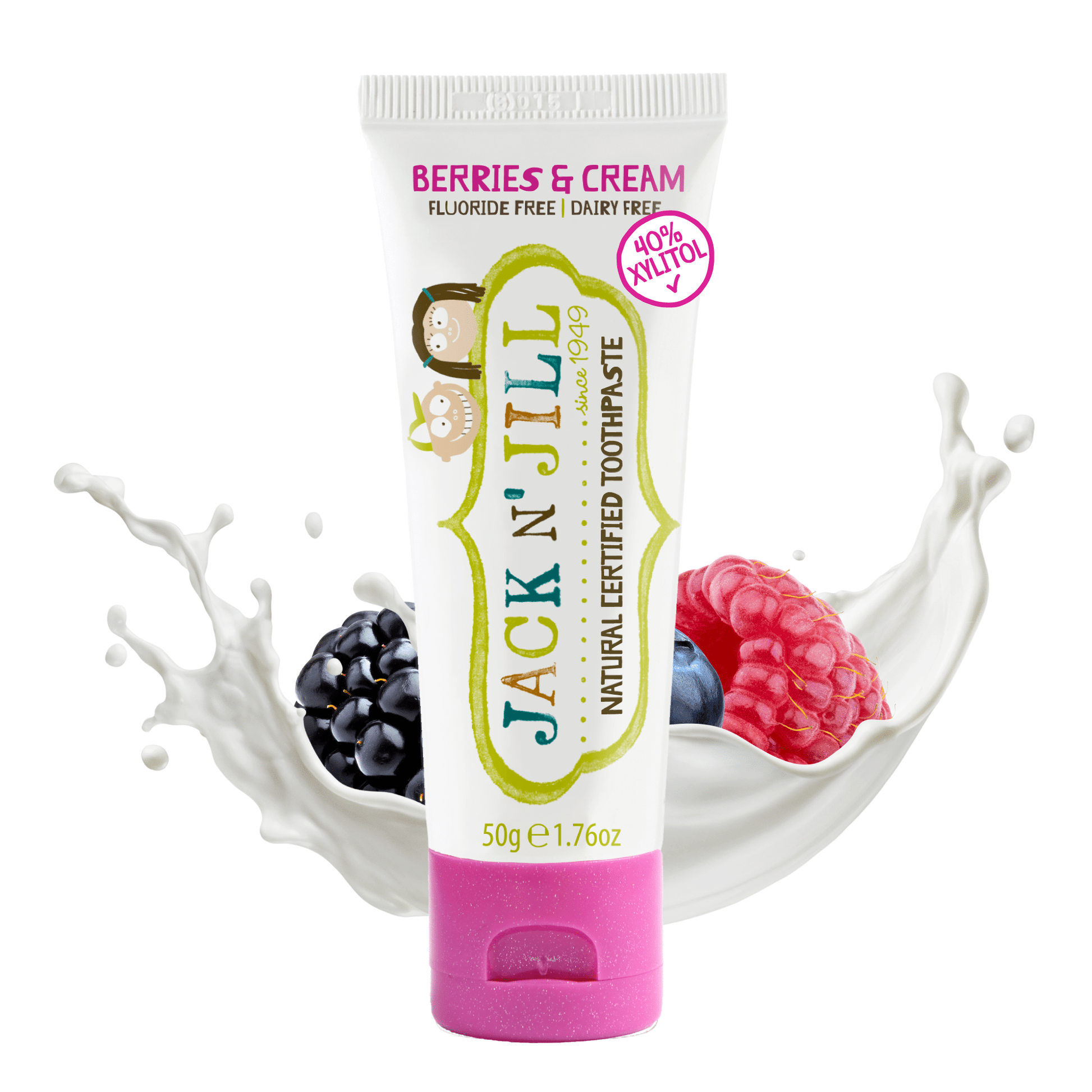 Jack N’ Jill Natural Berries & Cream Toothpaste for Babies & Kids - 50g - REGN