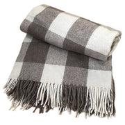 Jacob Check Recycled Wool Blanket in Soft Check Pattern - REGN