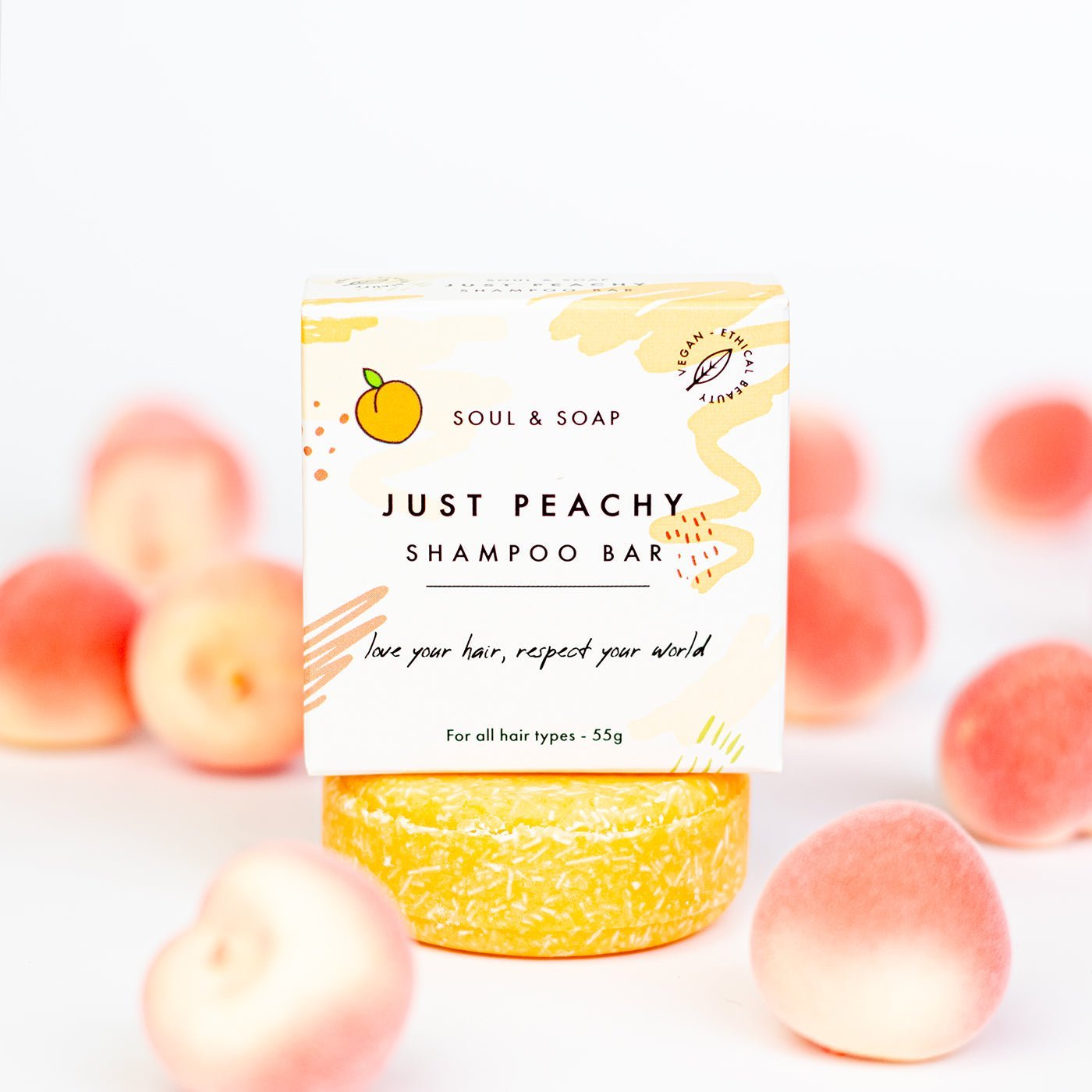 Just Peachy Solid Shampoo Bar For All Hair Types - REGN