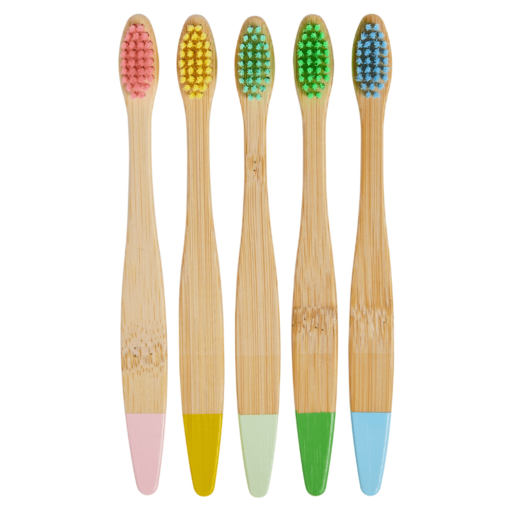 Kids Bamboo Eco Friendly Toothbrush For Children - 5 Pack - Buy One Get One Half Price! - REGN
