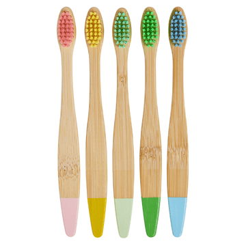 Kids Bamboo Eco Friendly Toothbrush For Children - 5 Pack - Buy One Get One Half Price! - REGN