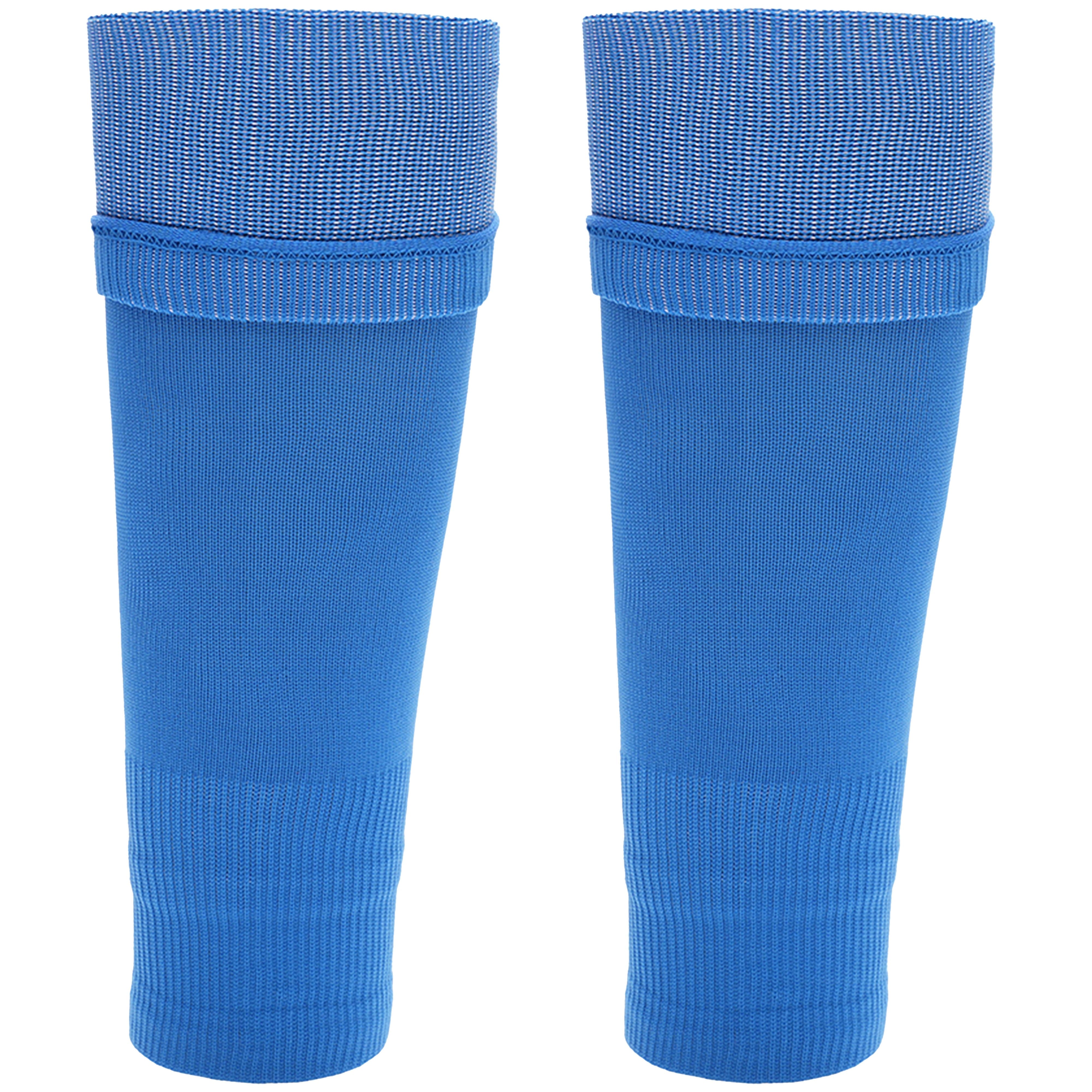 Sock Stack Blue Youth Size Kids Leg Sleeve Socks Fits Over Calf Shin Pads Compression