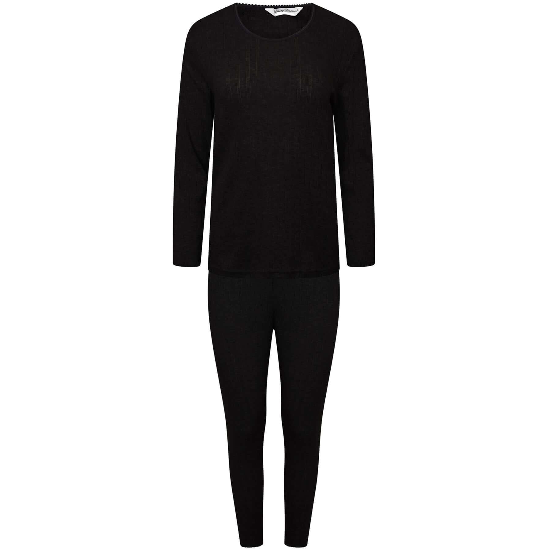 Daisy Dreamer Girls Thermal Underwear Set Long Sleeve Top And Long Jane Pants Cotton Rich