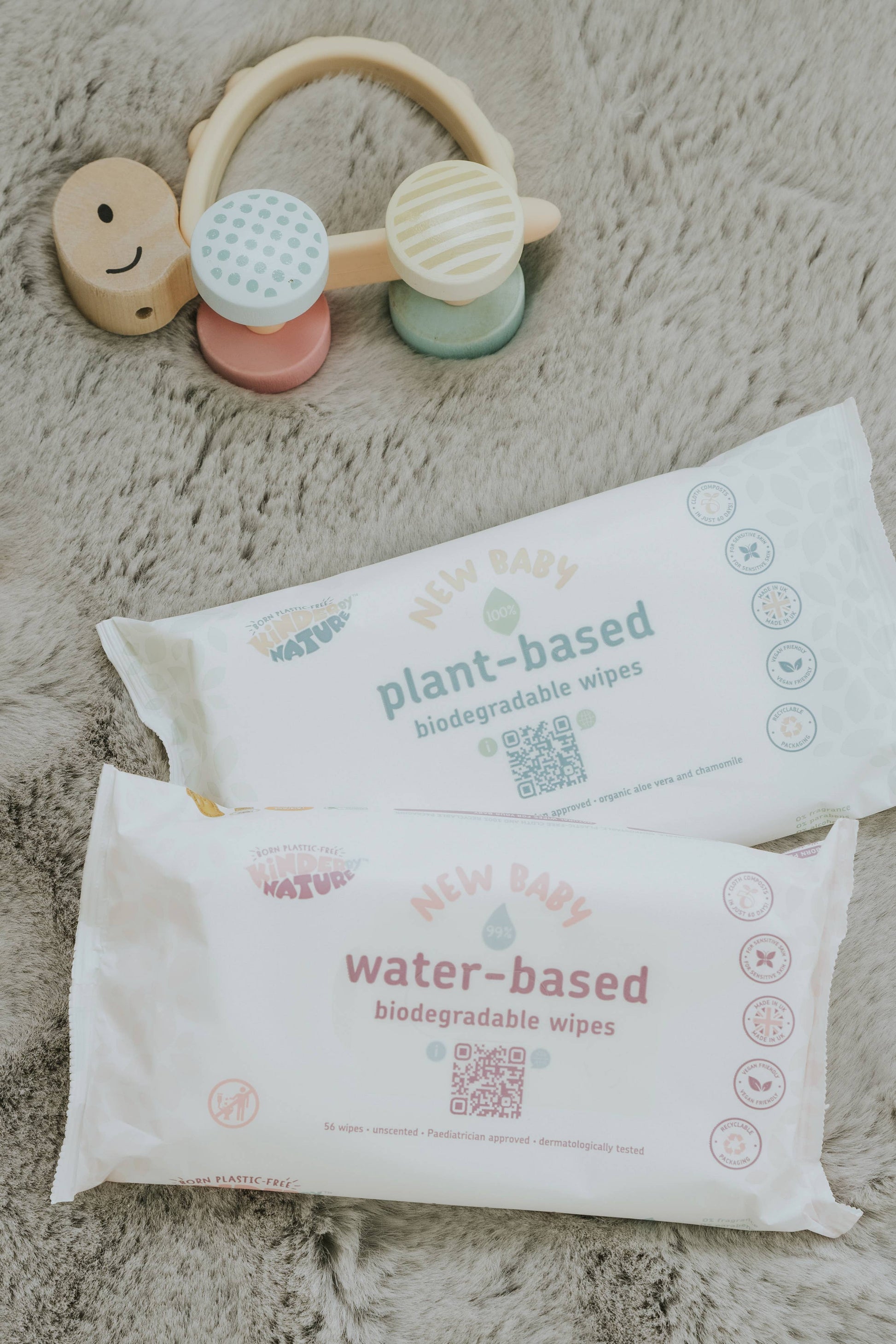 Kinder by Nature Plant-Based Baby Wipes | Biodegradable Plastic-Free Baby Wipes | Sensitive Skin - REGN