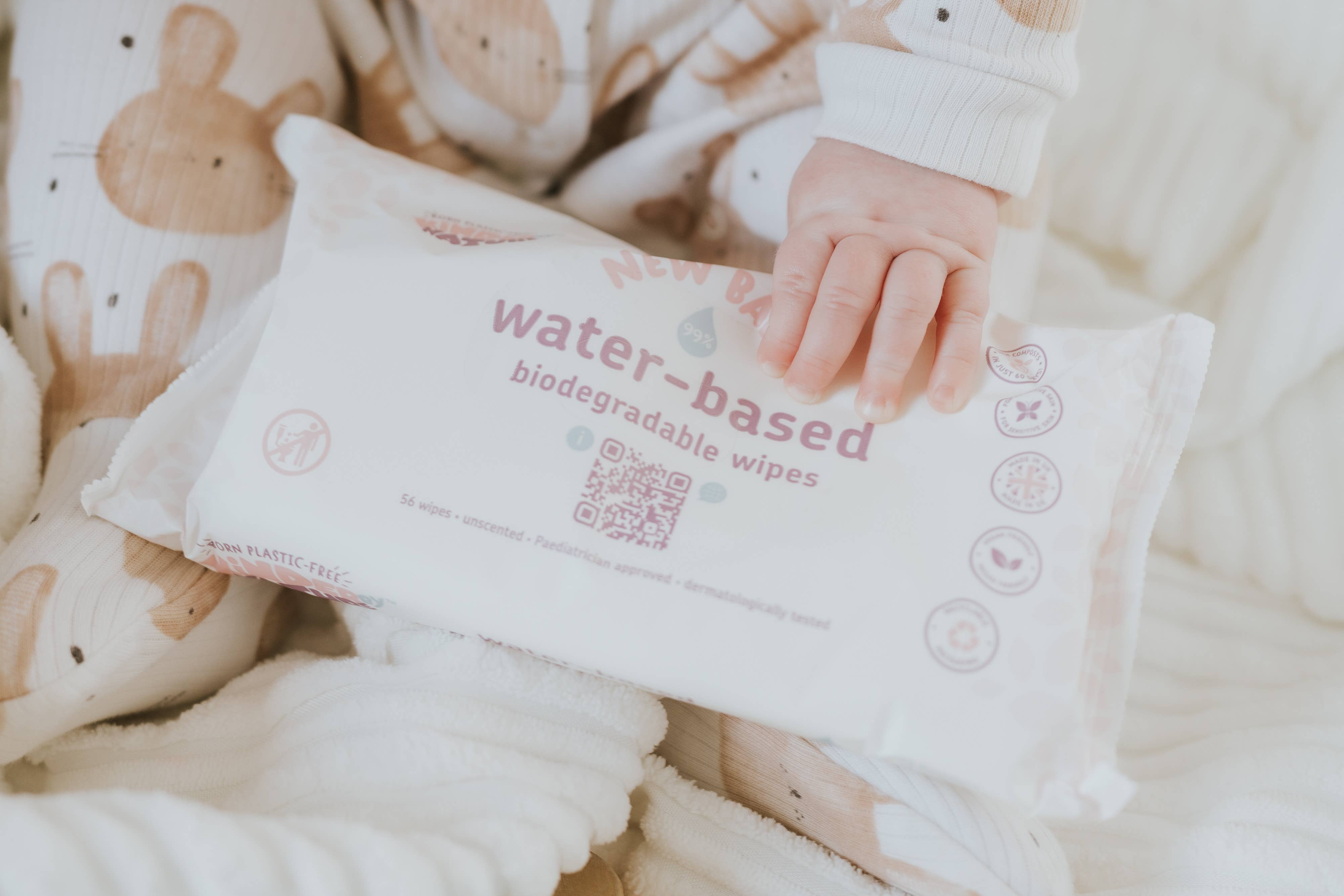 Kinder by Nature Water-Based Baby Wipes | 99% Water Biodegradable Baby Wipes | Sensitive & Eczema-Prone Skin - REGN