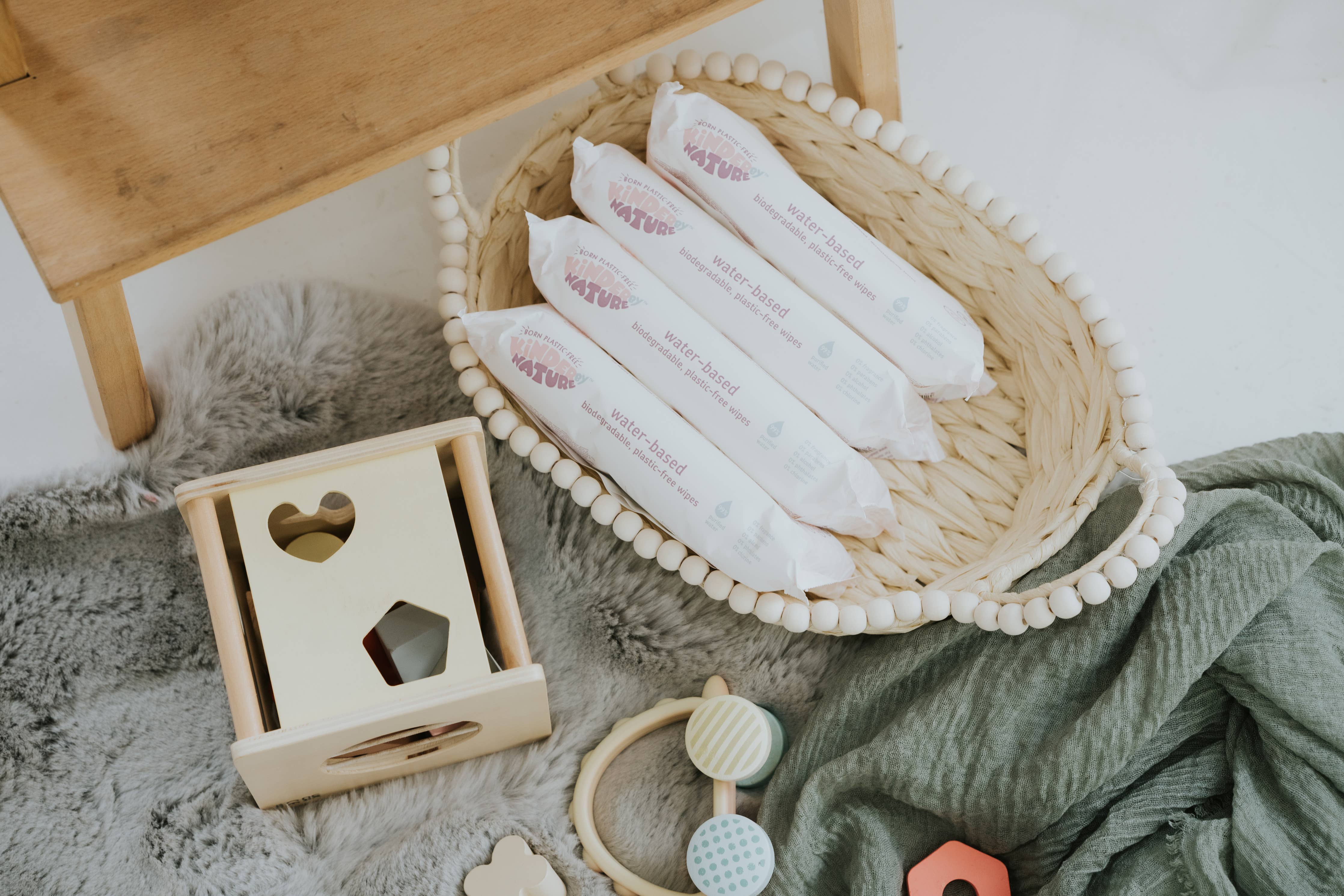 Kinder by Nature Water-Based Baby Wipes | 99% Water Biodegradable Baby Wipes | Sensitive & Eczema-Prone Skin - REGN