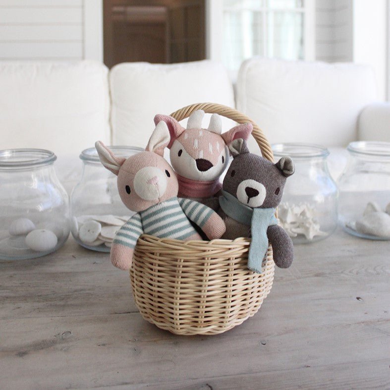 Knitted Animal Set + Gift Box (Bear, Deer, Hare) - REGN