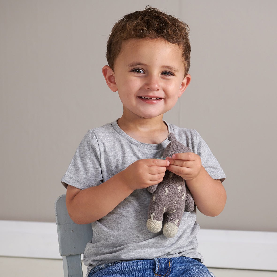 Knitted Animal Set + Gift Box (Bear, Deer, Hare) - REGN