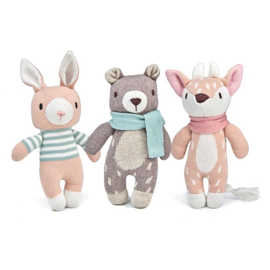 Knitted Animal Set + Gift Box (Bear, Deer, Hare) - REGN