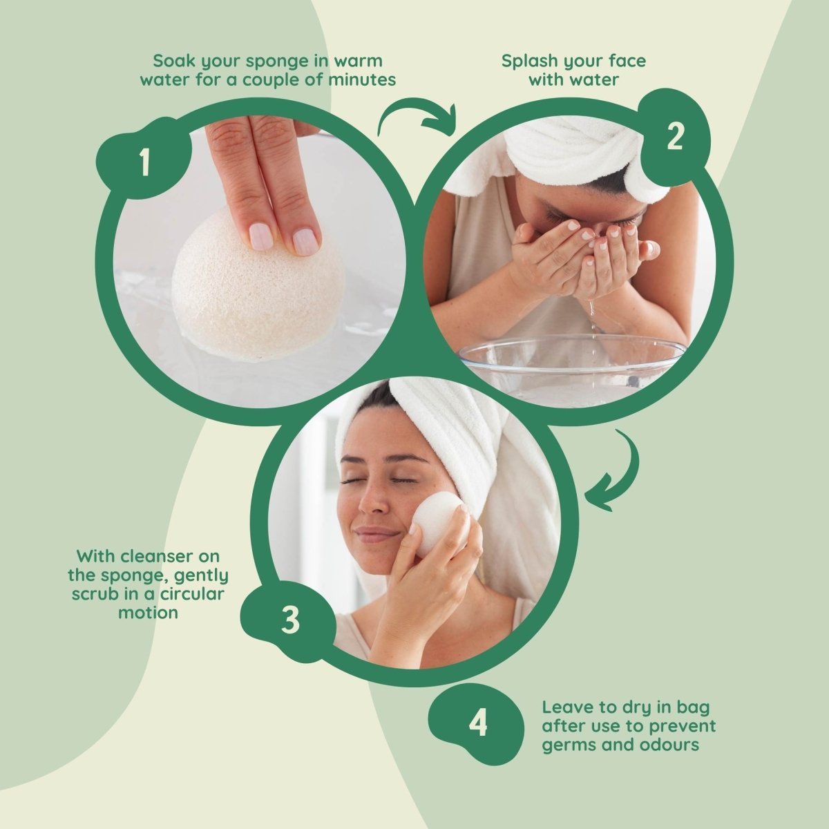 Konjac Facial Sponges – 4 Pack - REGN