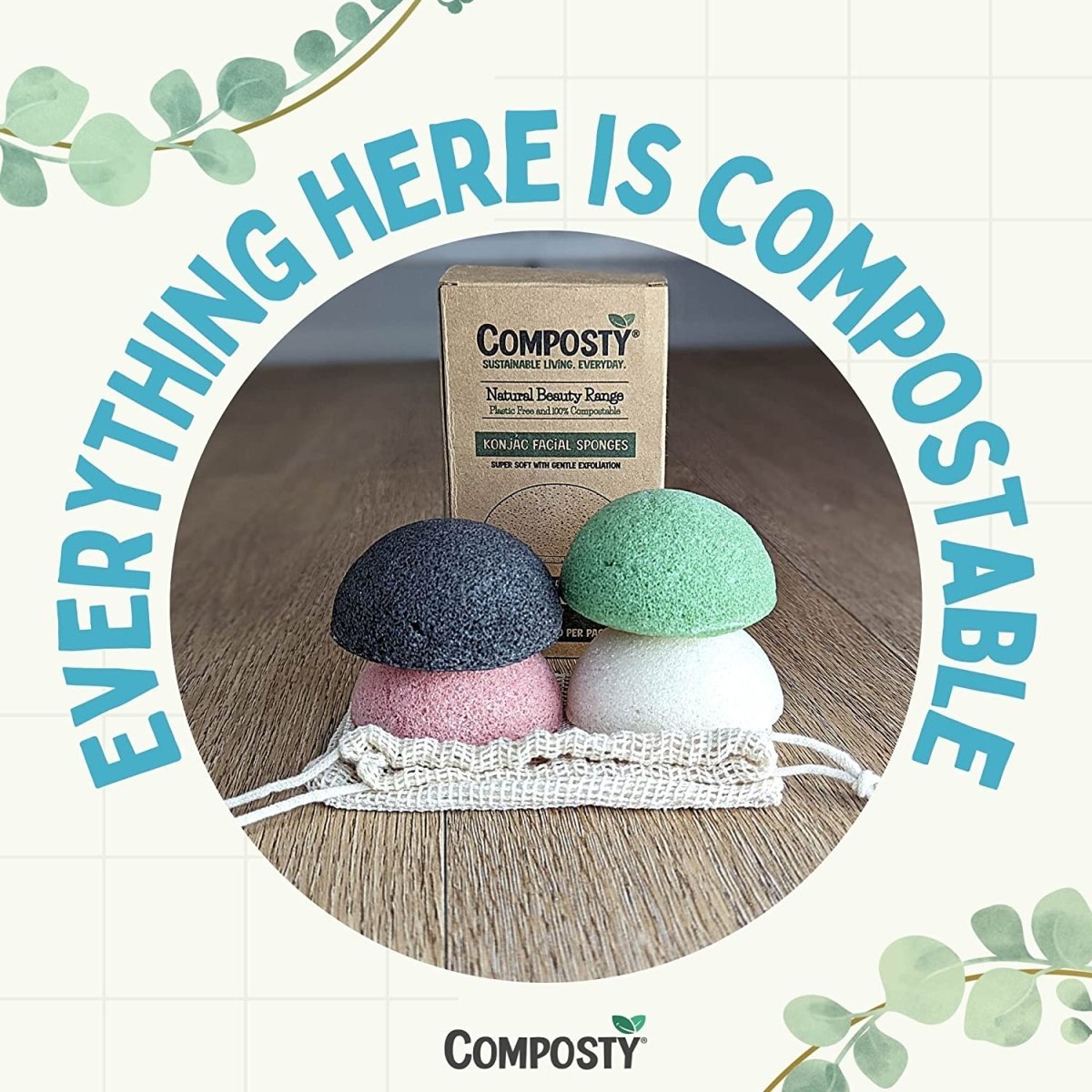 Konjac Facial Sponges – 4 Pack - REGN