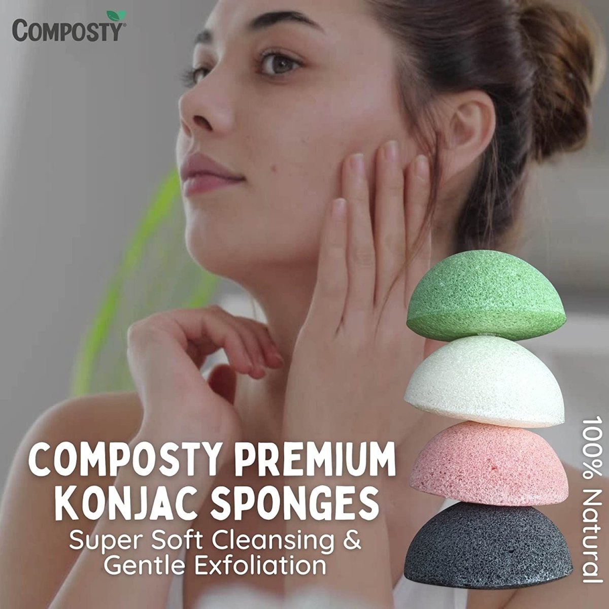 Konjac Facial Sponges – 4 Pack - REGN
